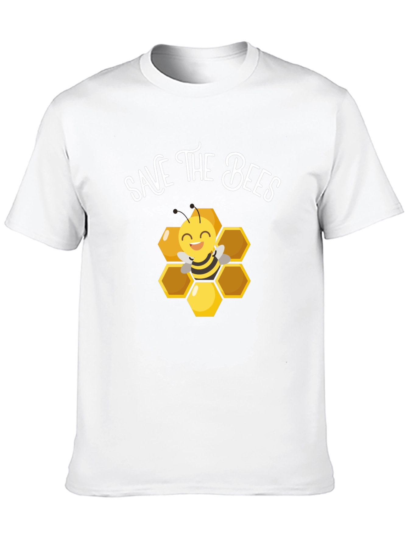Save the Bees T-Shirt: Cute Bee and Honeycomb Design