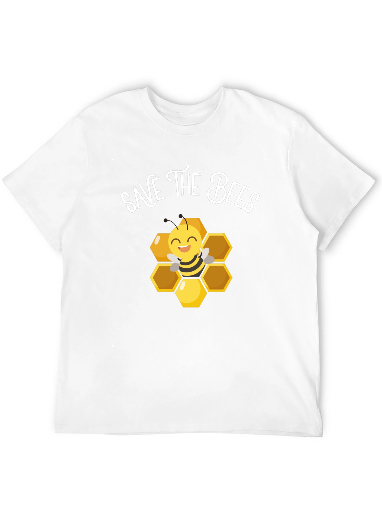 Save the Bees T-Shirt: Cute Bee and Honeycomb Design