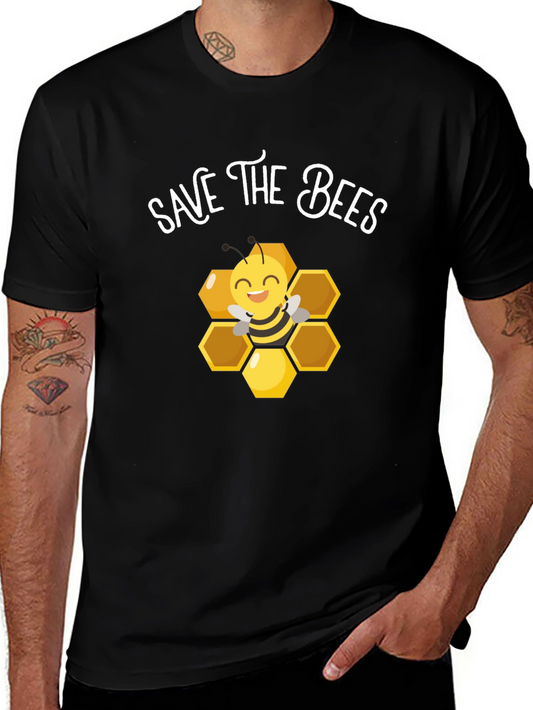 Save the Bees T-Shirt: Cute Bee and Honeycomb Design