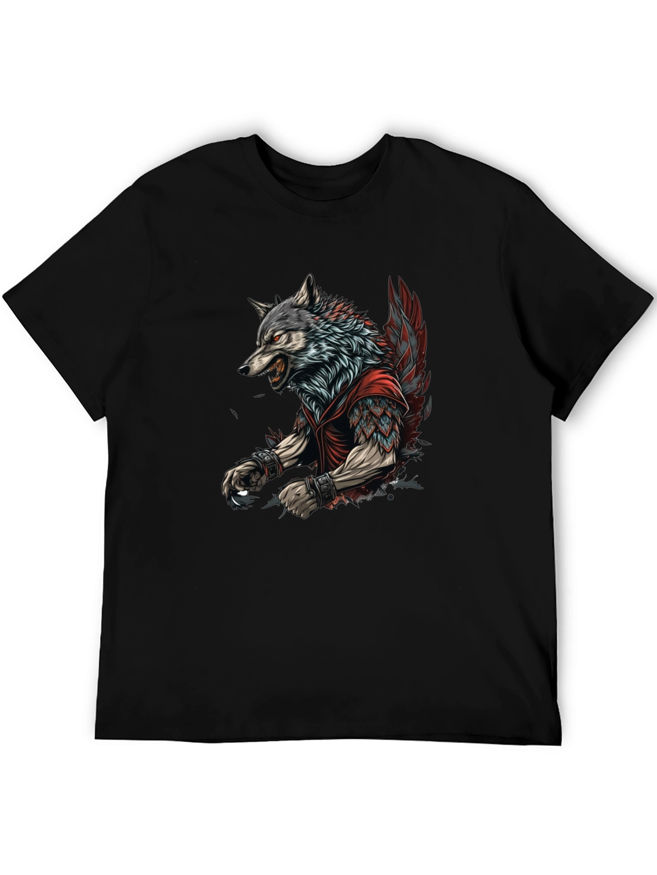 Wolf Warrior Graphic Tee - Black