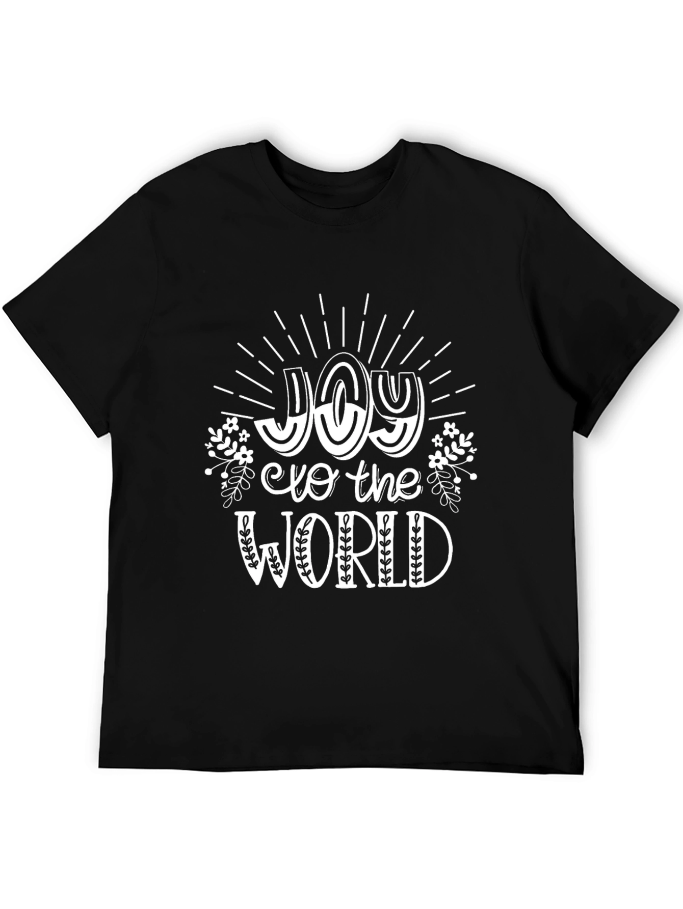 Joy to the World Graphic Tee - Black