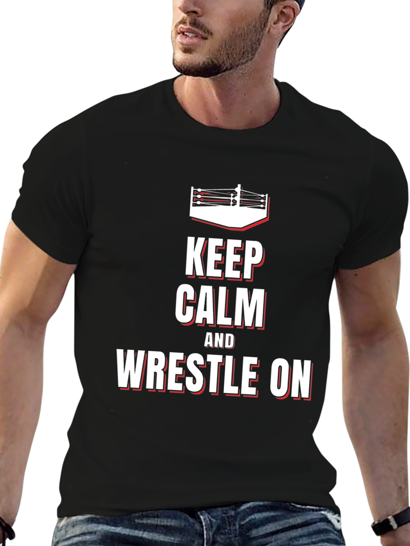 Keep Calm and Wrestle On T-Shirt