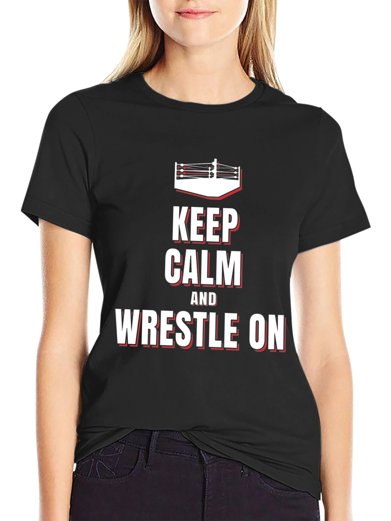 Keep Calm and Wrestle On T-Shirt