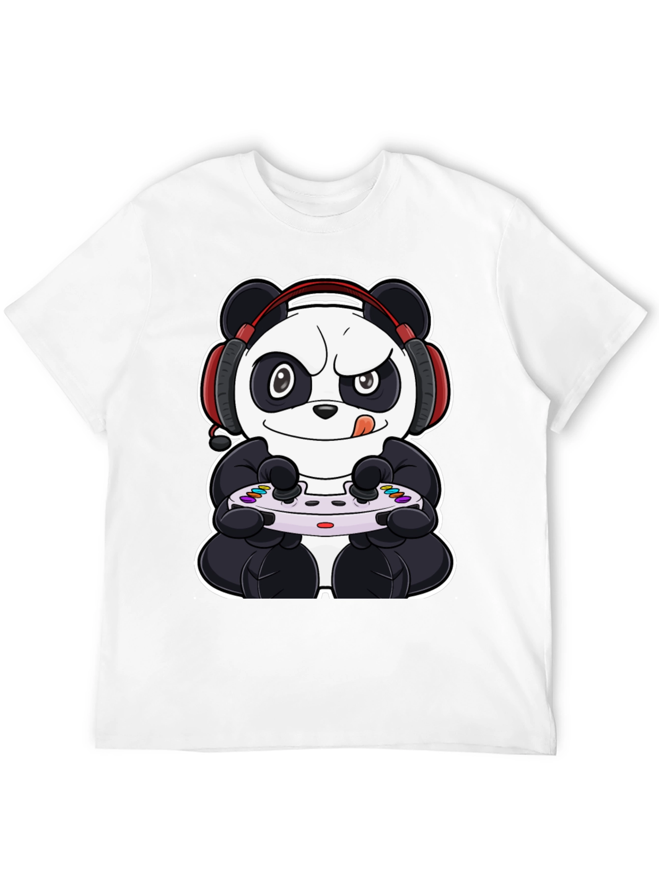 Gamer Panda Black T-Shirt
