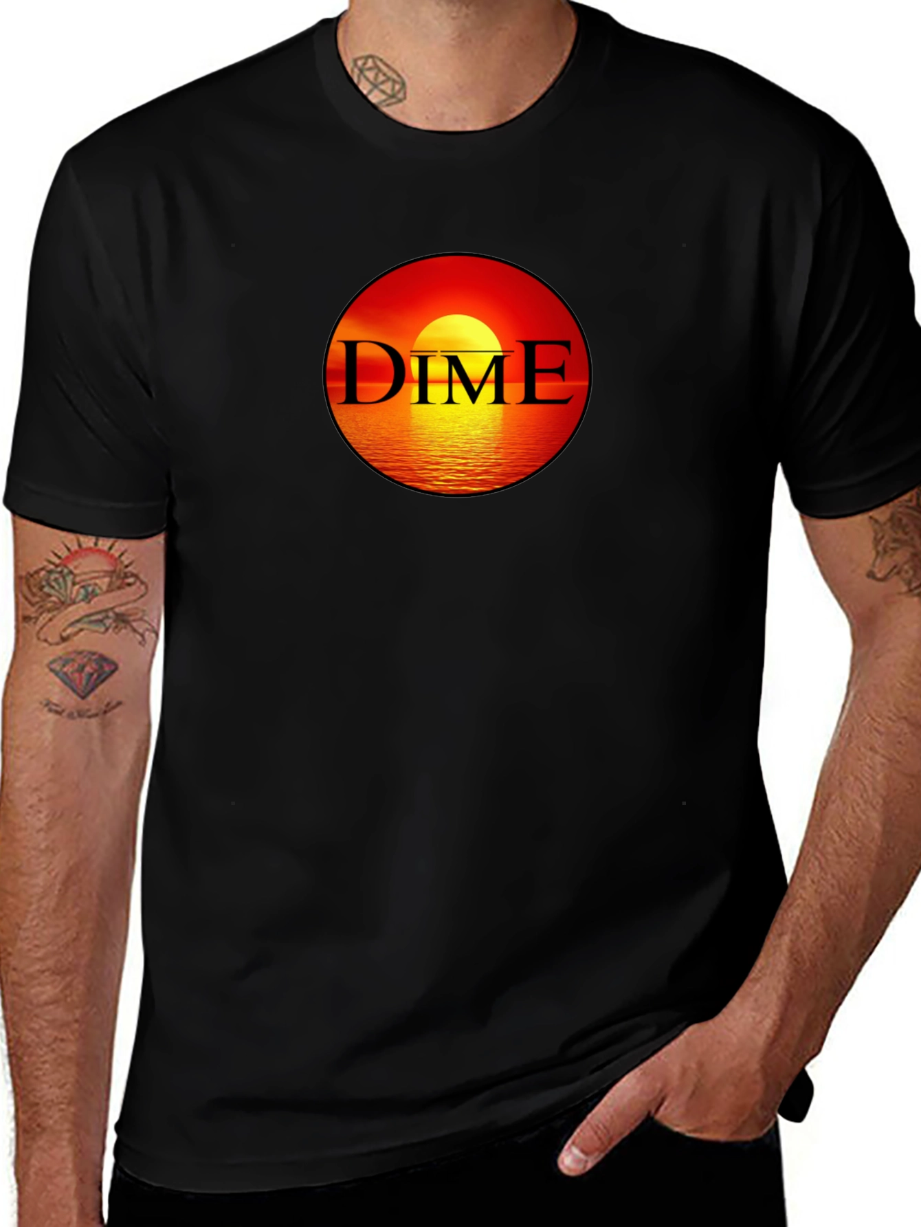 Dime Sunset Black T-Shirt