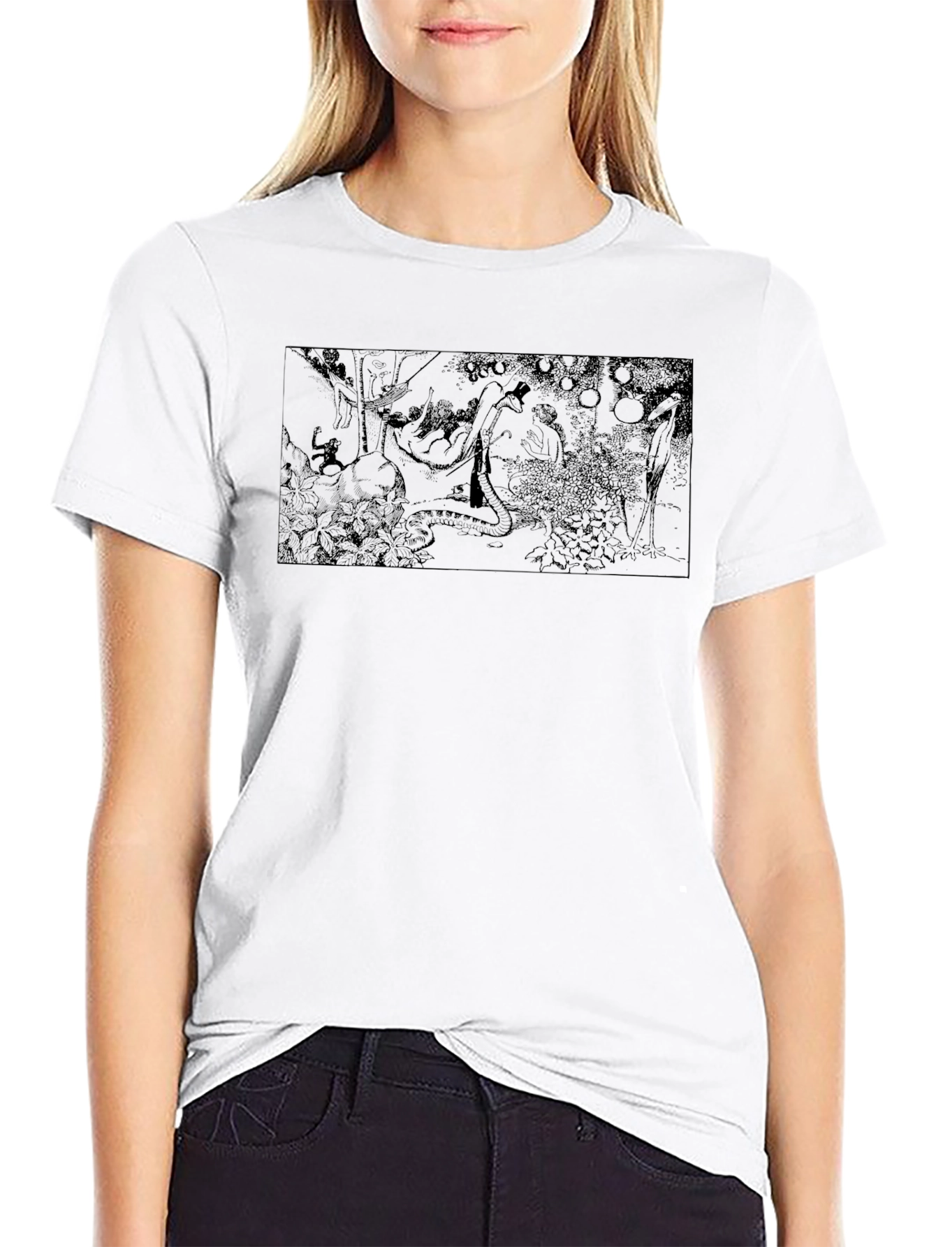 Graphic Print Black T-Shirt