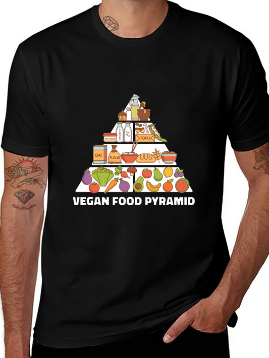 Vegan Food Pyramid Graphic T-Shirt