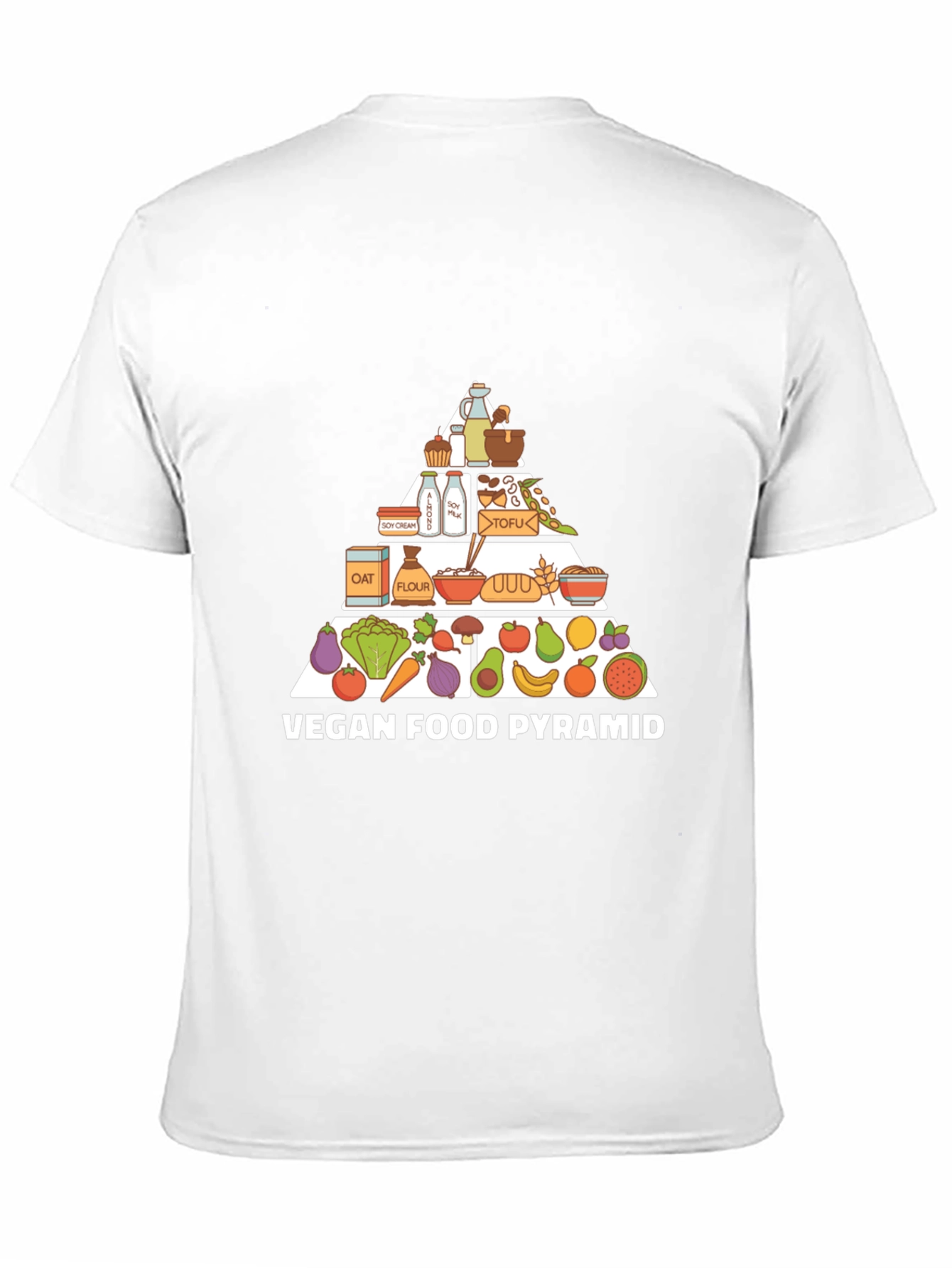 Vegan Food Pyramid Graphic T-Shirt