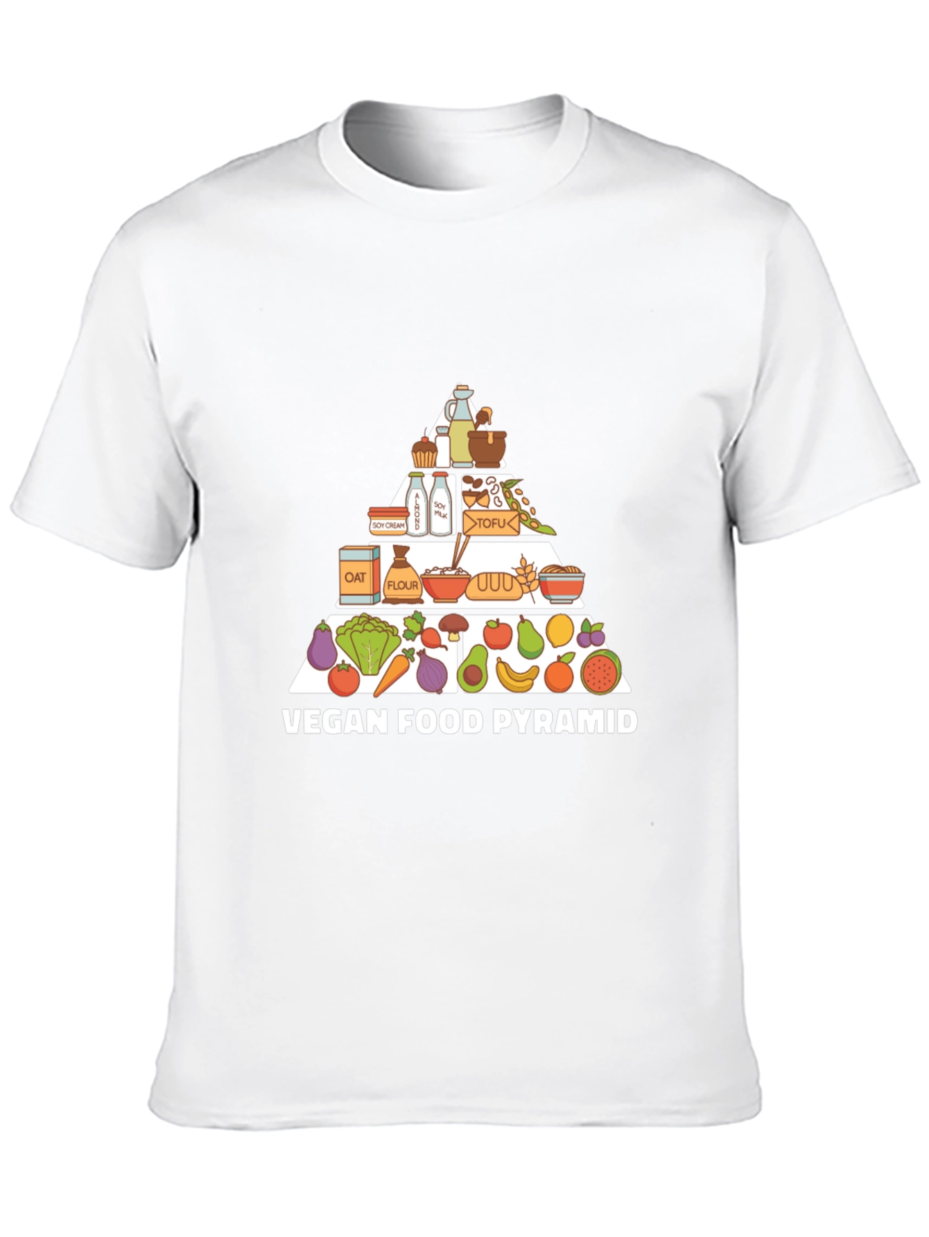 Vegan Food Pyramid Graphic T-Shirt