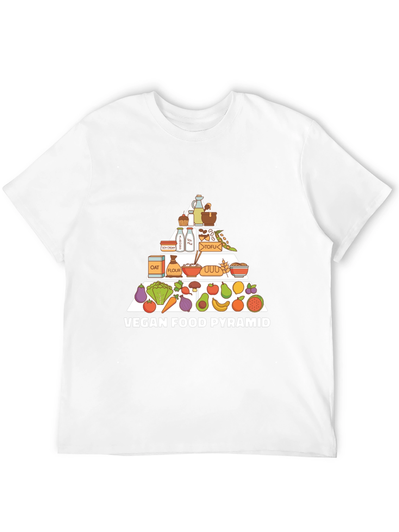 Vegan Food Pyramid Graphic T-Shirt
