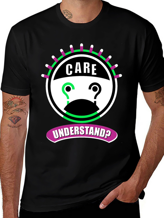 Care Understand? Graphic Tee - Black Cotton T-Shirt