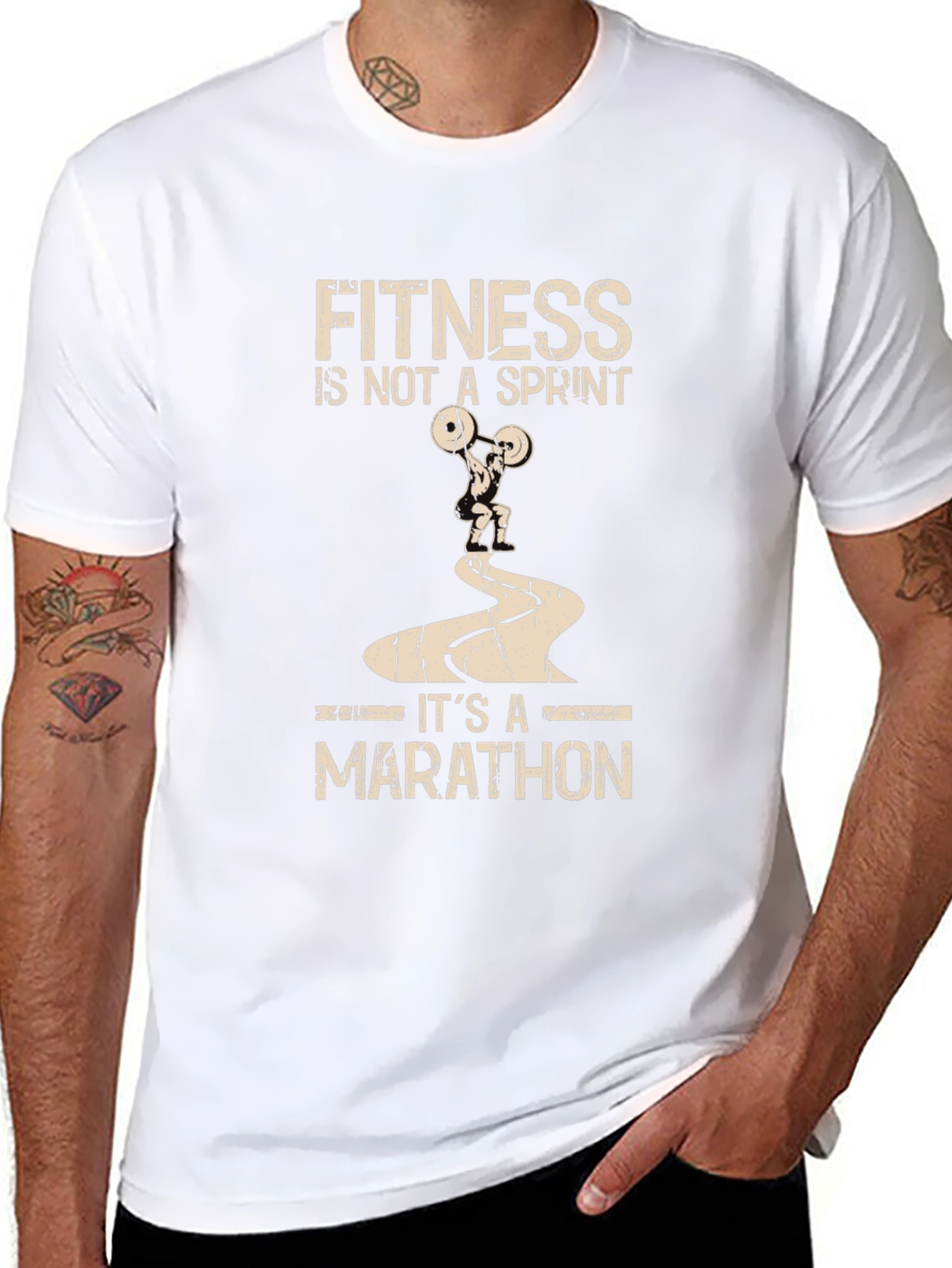 Fitness Marathon T-Shirt - Motivational Workout Tee