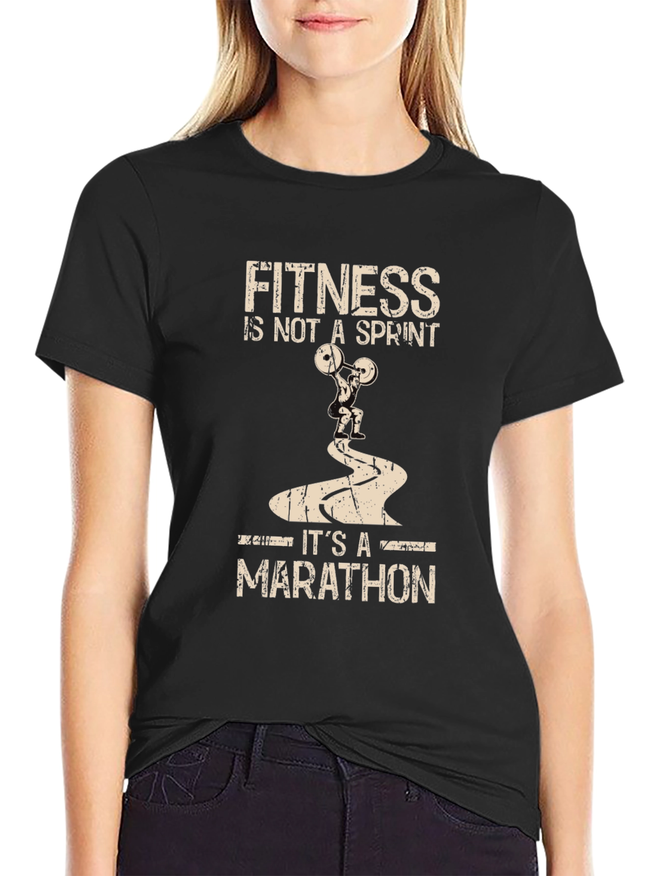 Fitness Marathon T-Shirt - Motivational Workout Tee