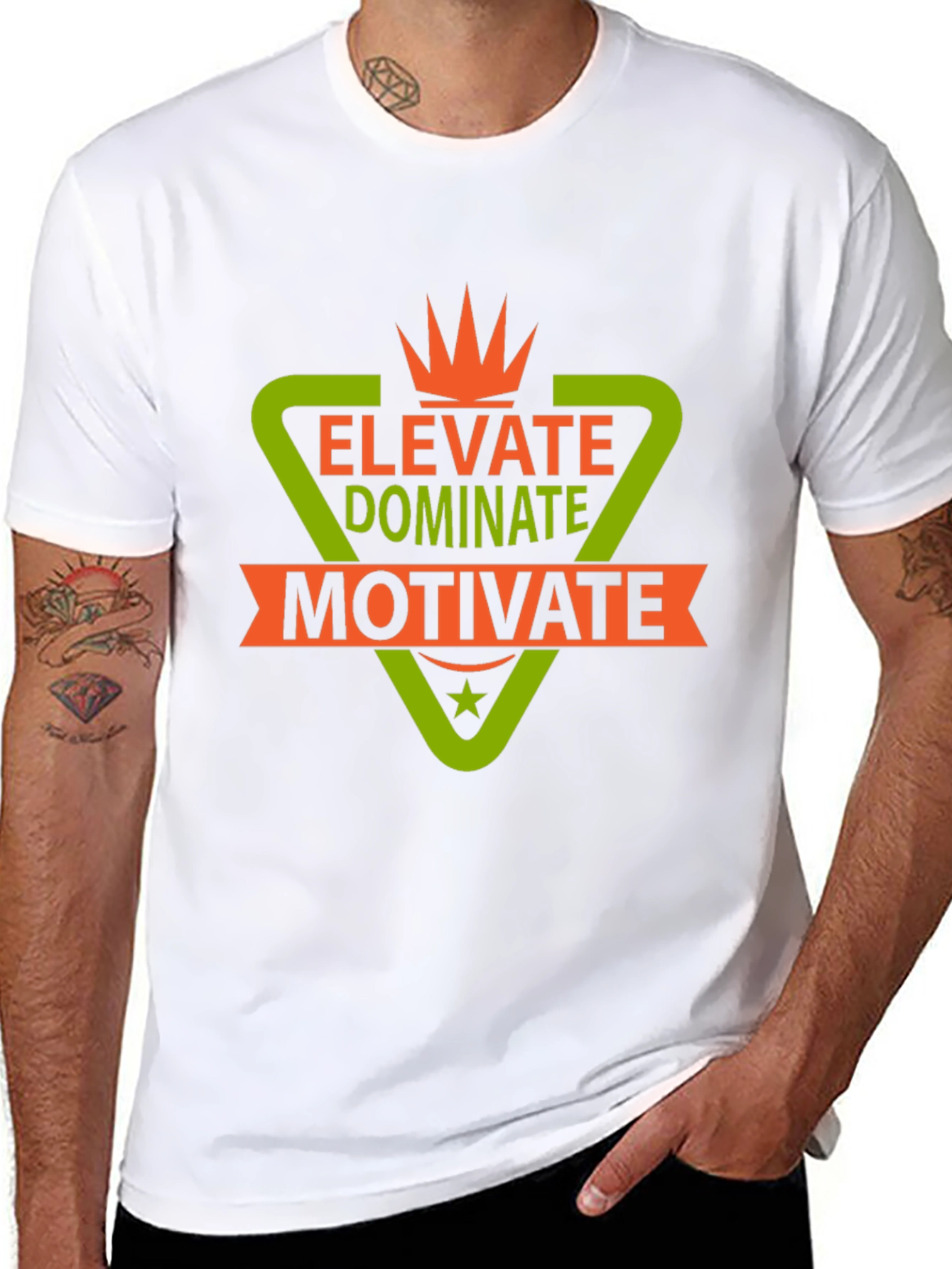 Elevate Dominate Motivate Graphic T-Shirt