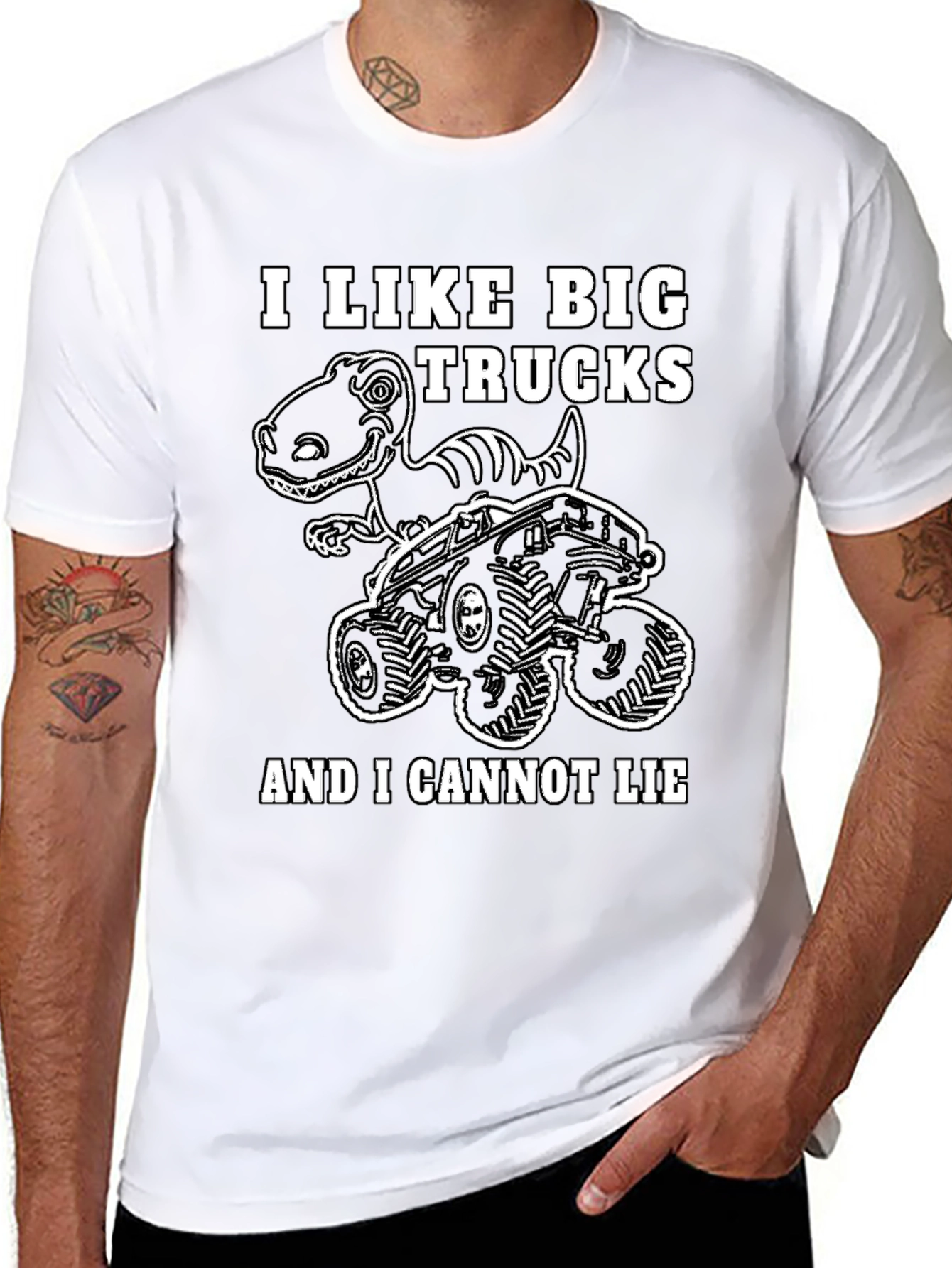 Big Trucks & Dinosaurs Graphic T-Shirt