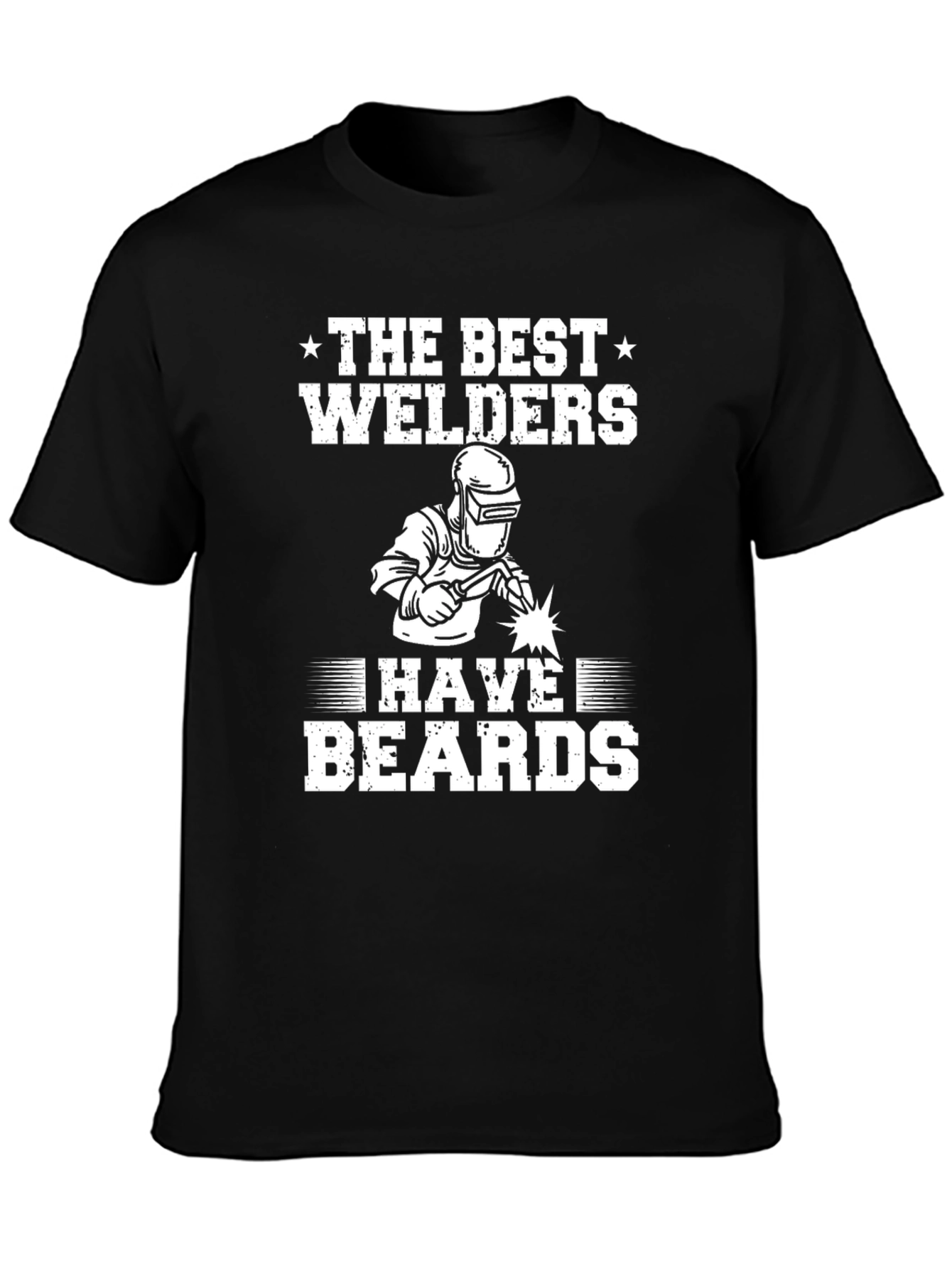 Welders Beard T-Shirt - Black Cotton