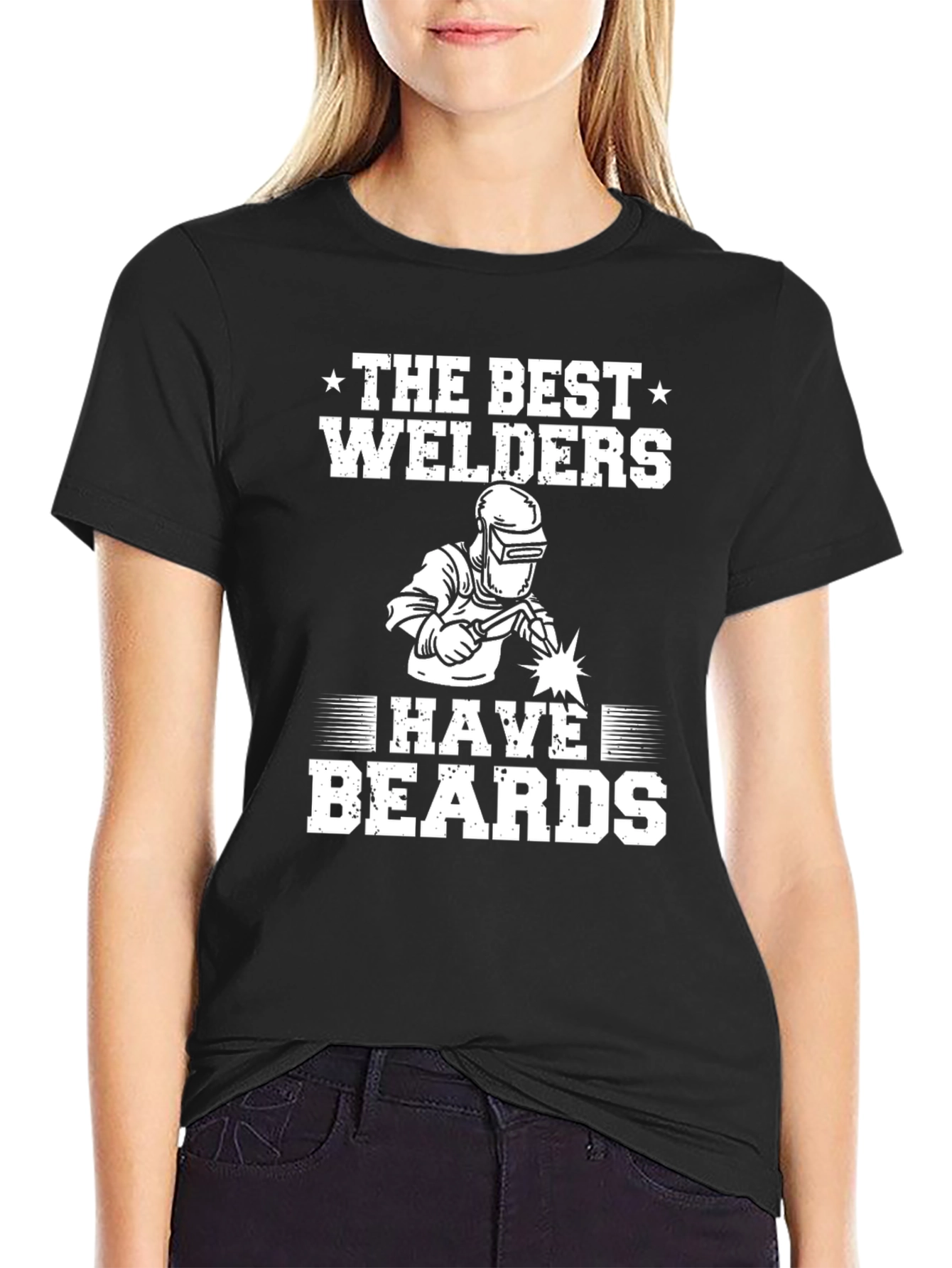 Welders Beard T-Shirt - Black Cotton