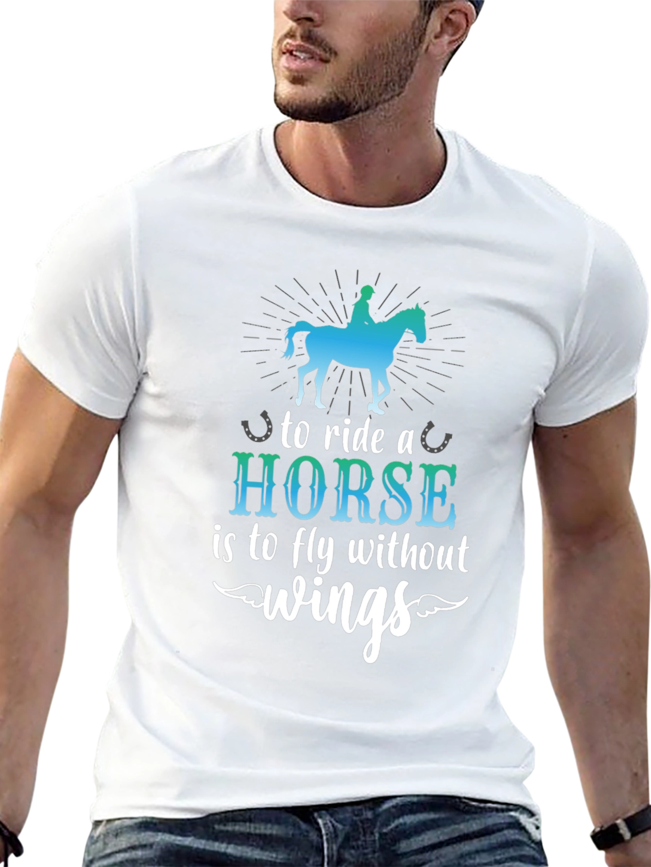Horse Riding T-Shirt - Fly Without Wings