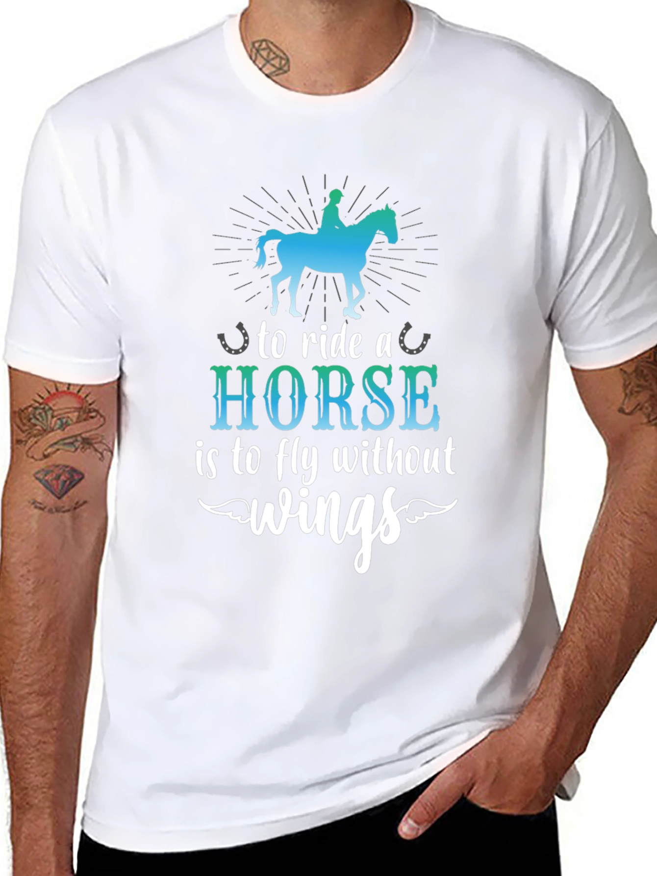 Horse Riding T-Shirt - Fly Without Wings