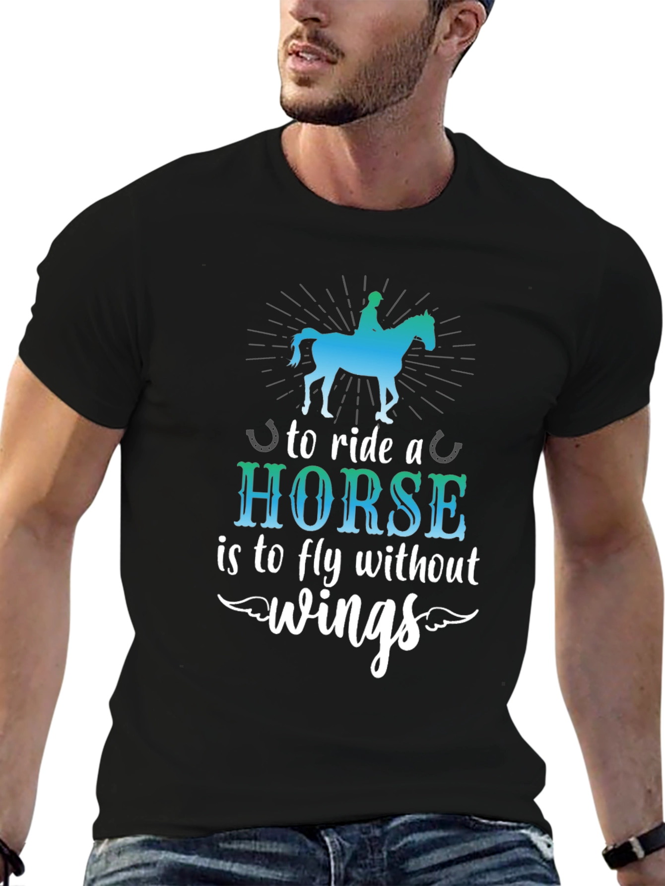 Horse Riding T-Shirt - Fly Without Wings