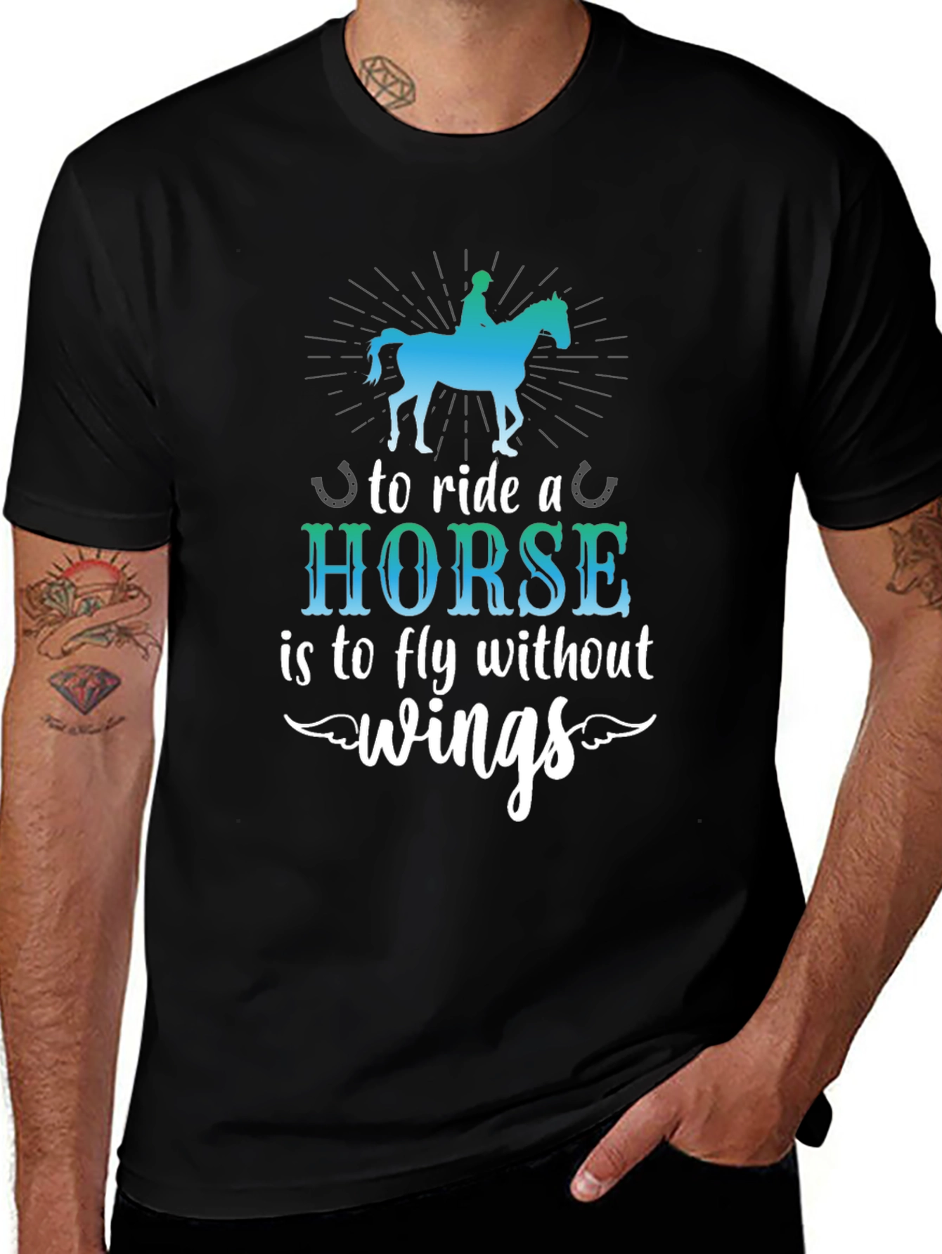 Horse Riding T-Shirt - Fly Without Wings
