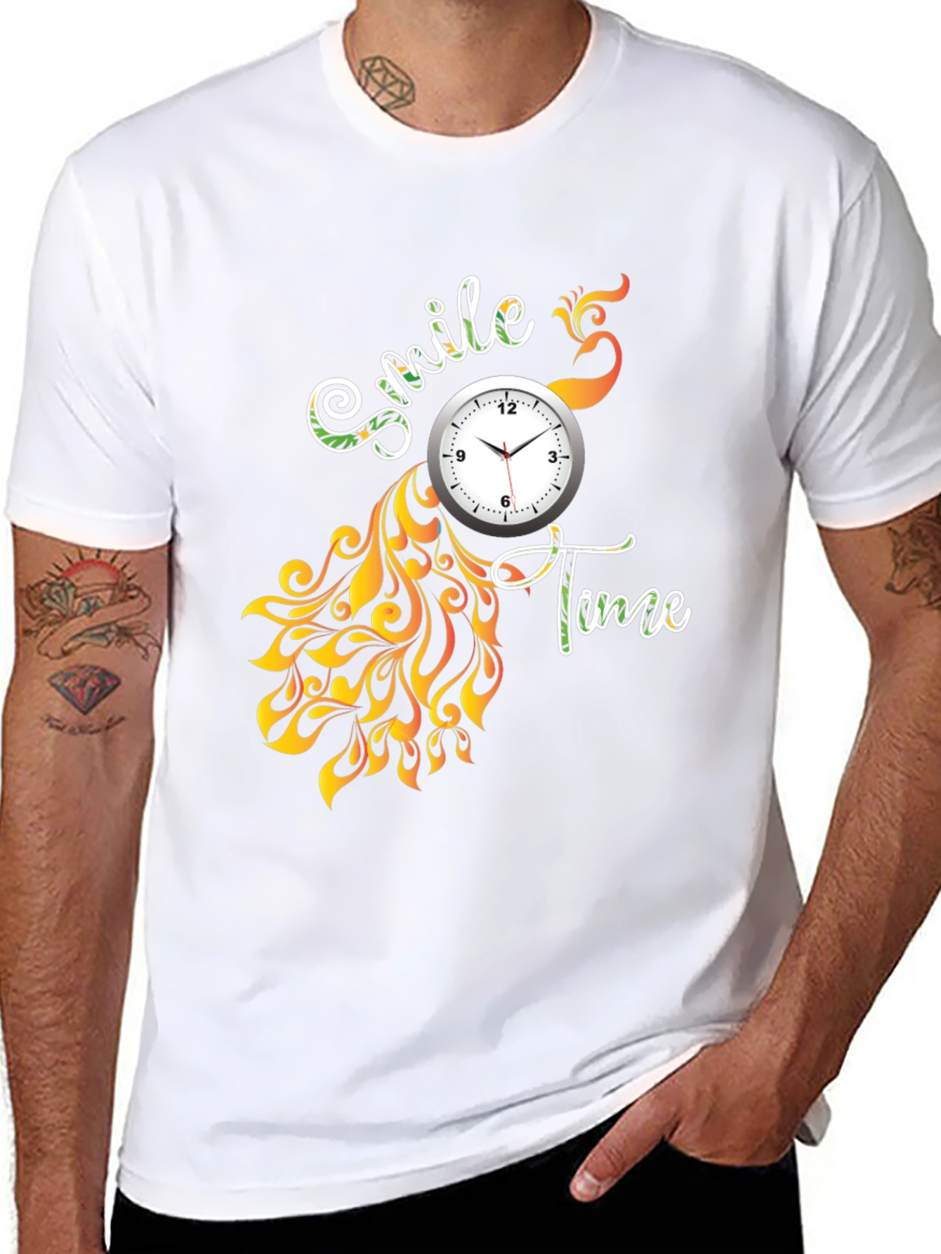 Smile Time Black Graphic T-Shirt