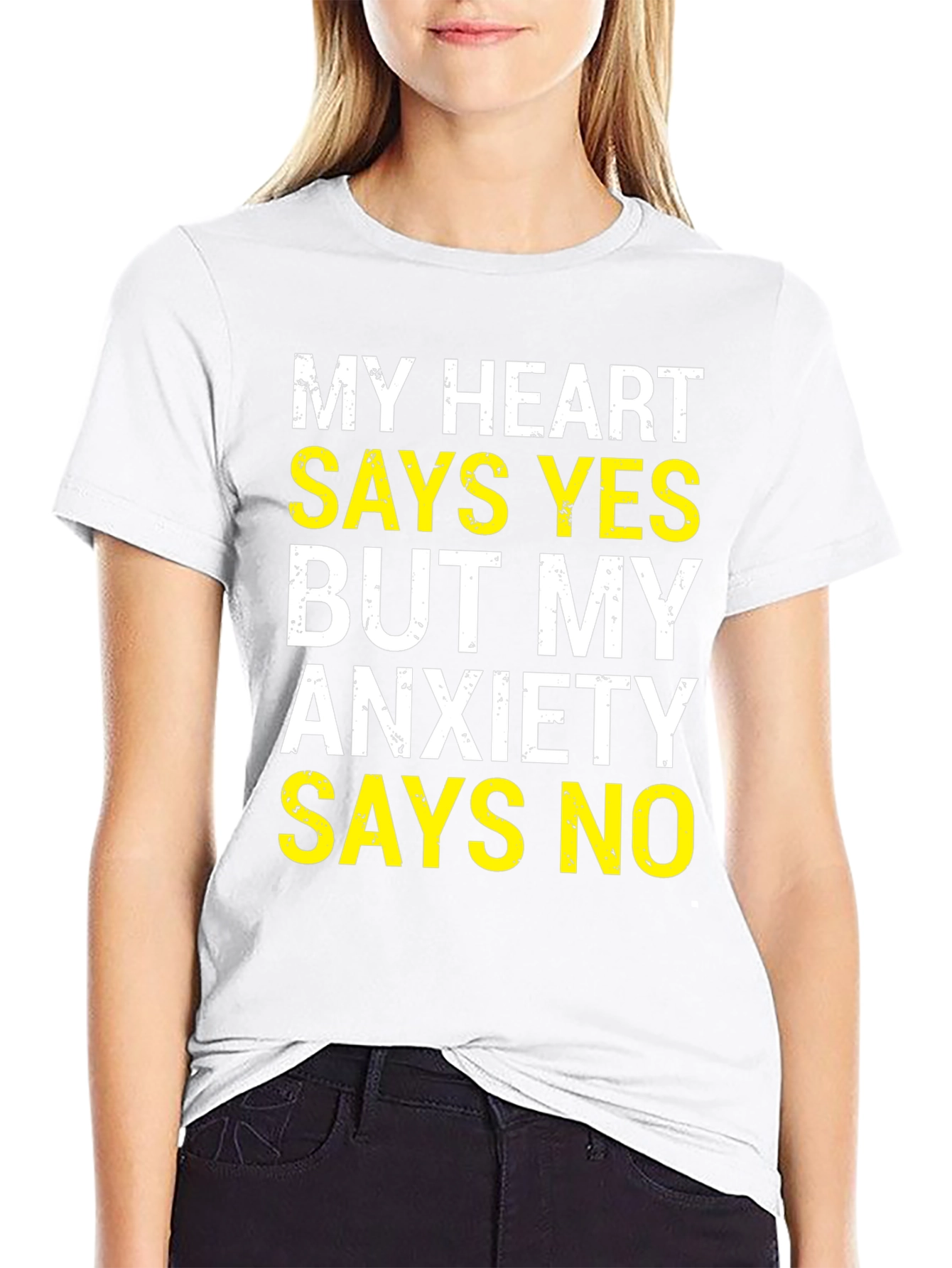 My Heart Says Yes T-Shirt - Funny Anxiety Tee