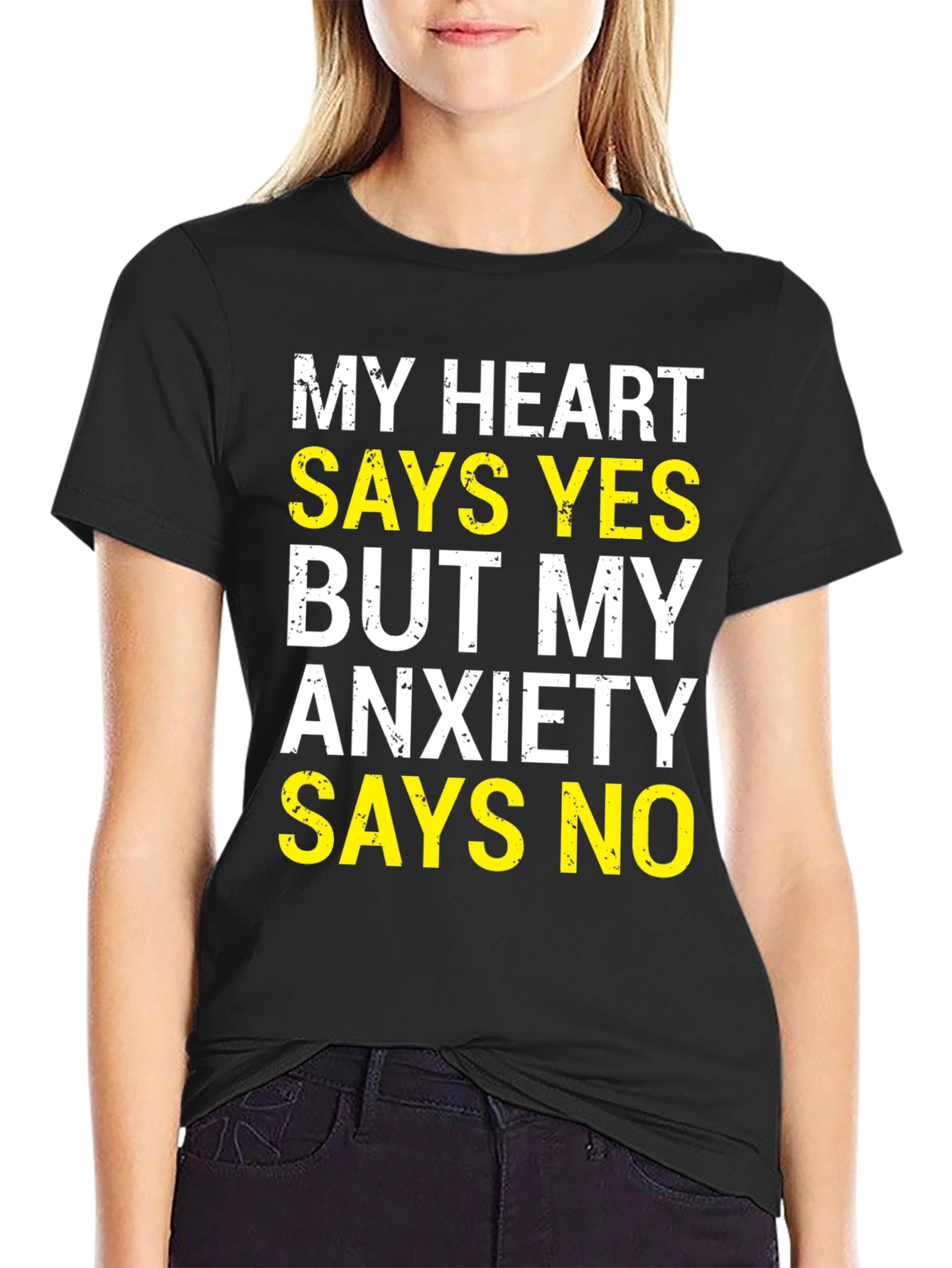 My Heart Says Yes T-Shirt - Funny Anxiety Tee