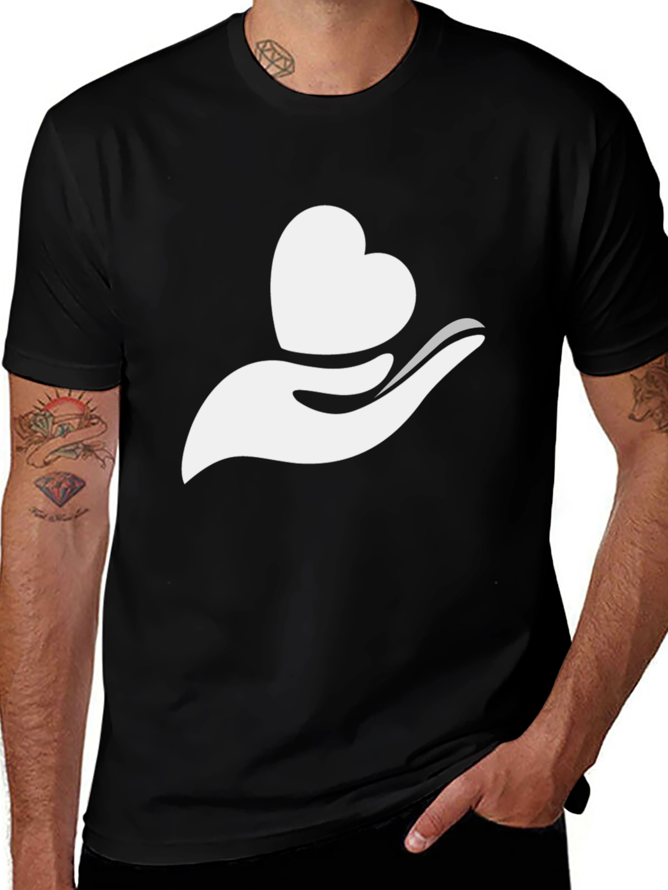 Heart in Hand Graphic T-Shirt