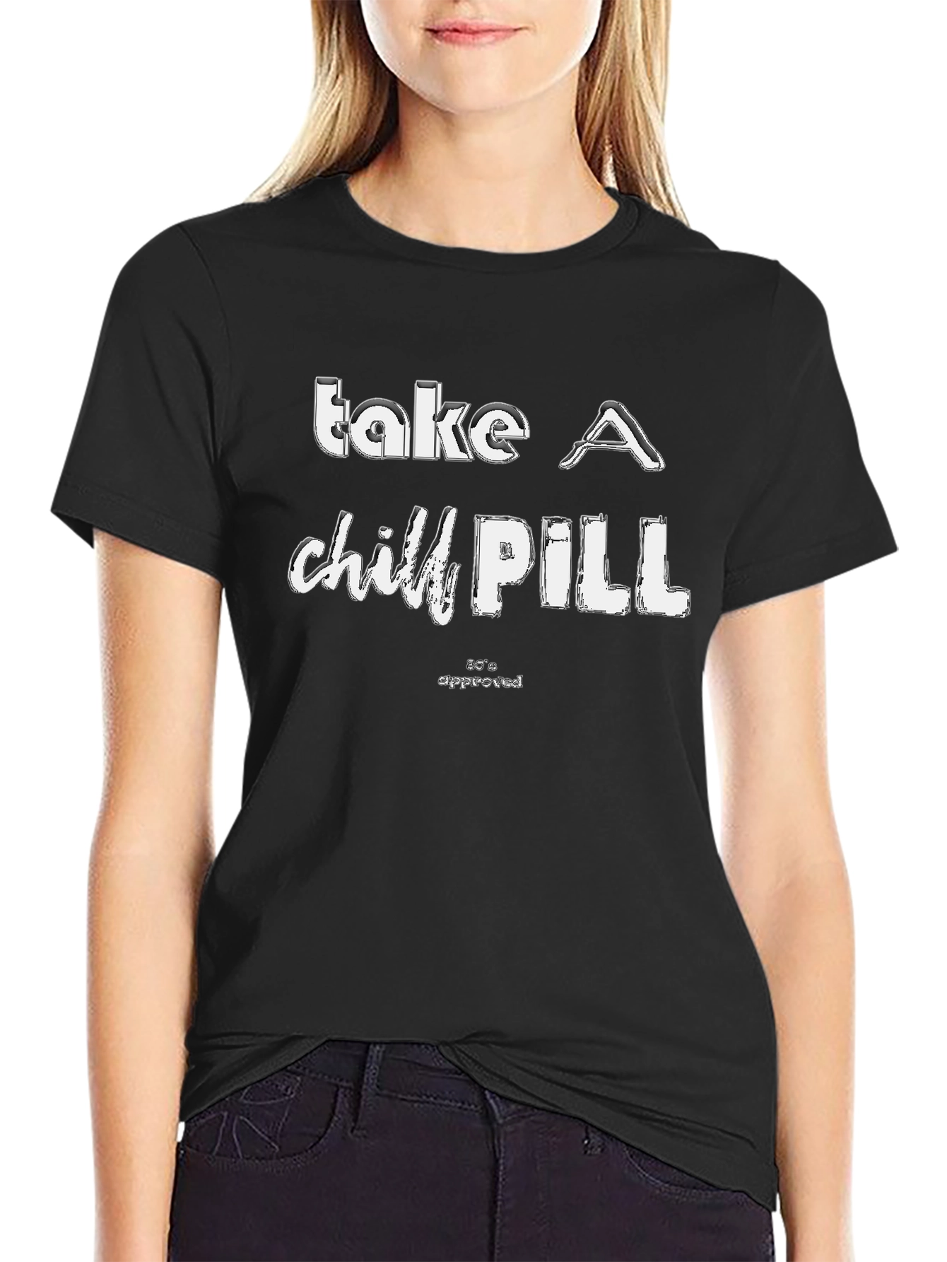 Take a Chill Pill Black Graphic Tee