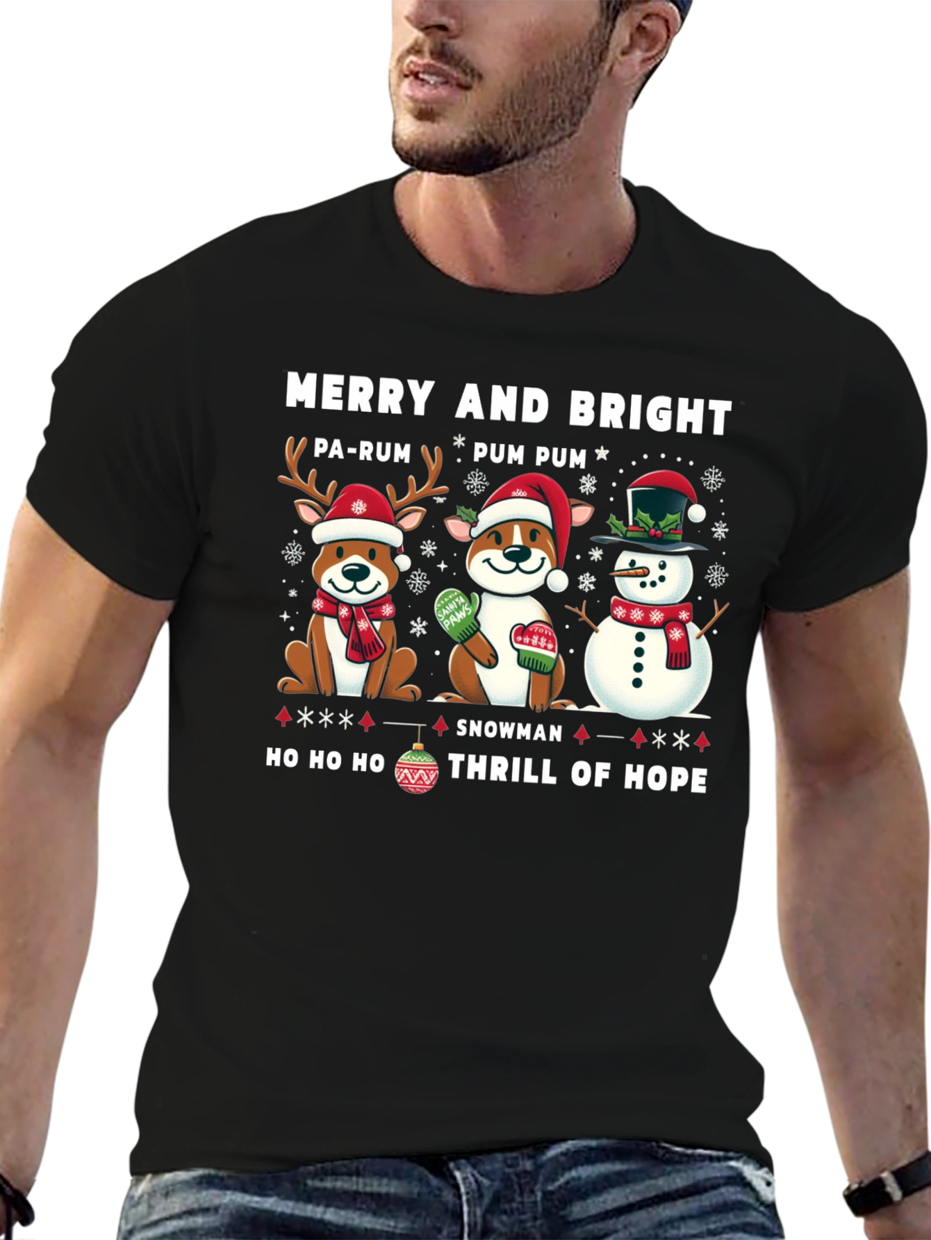 Merry & Bright Holiday Graphic Tee