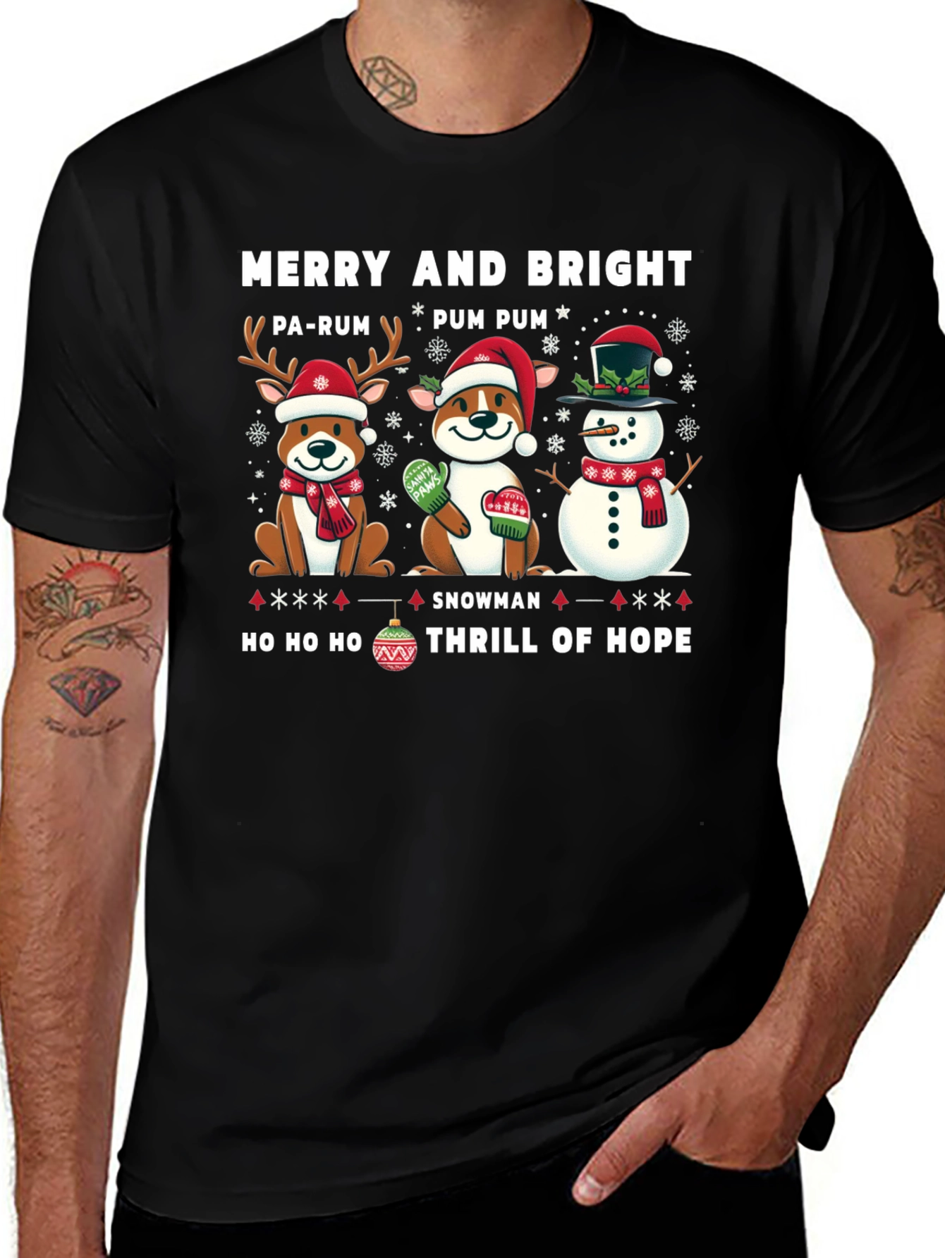 Merry & Bright Holiday Graphic Tee