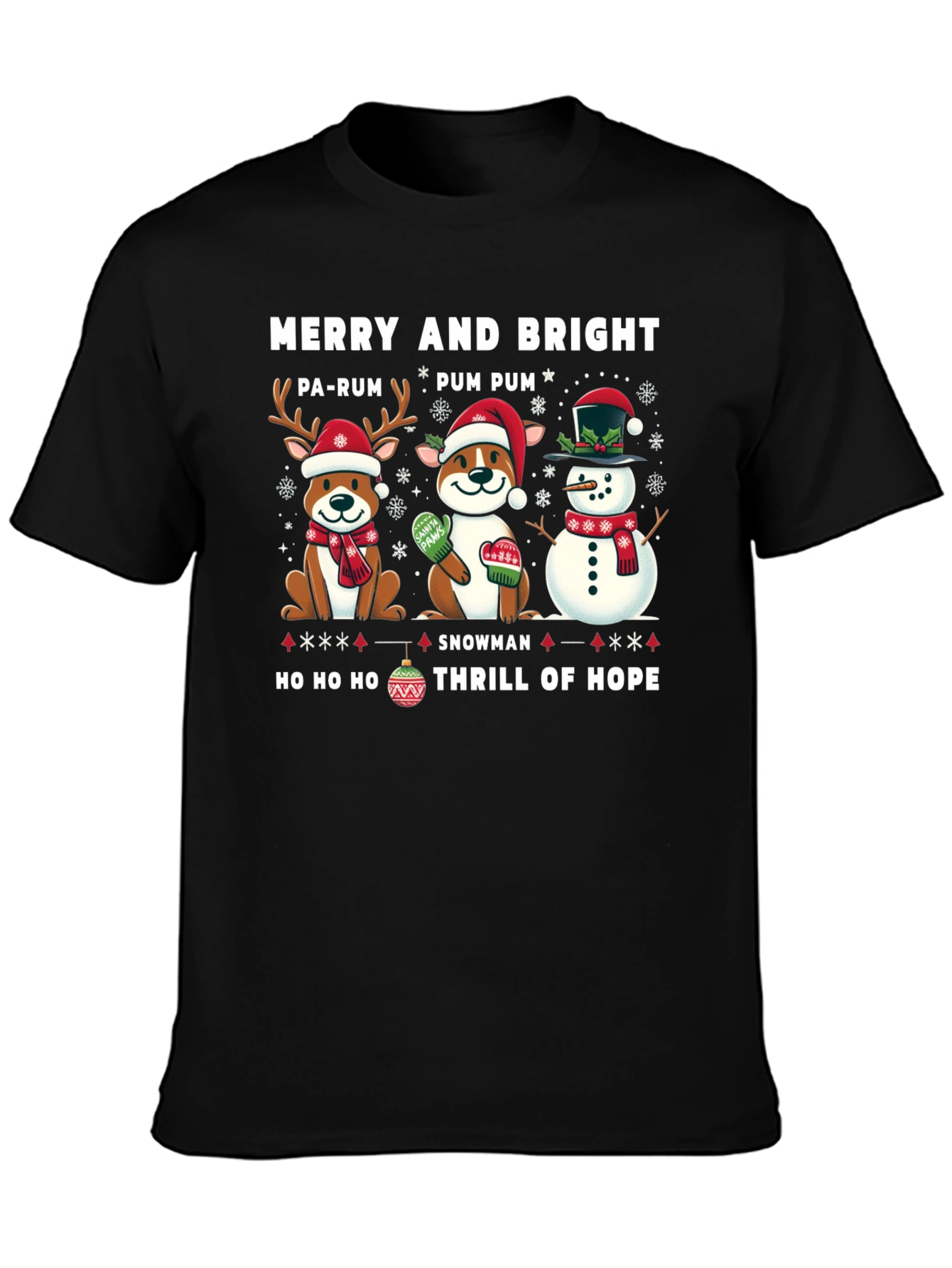 Merry & Bright Holiday Graphic Tee