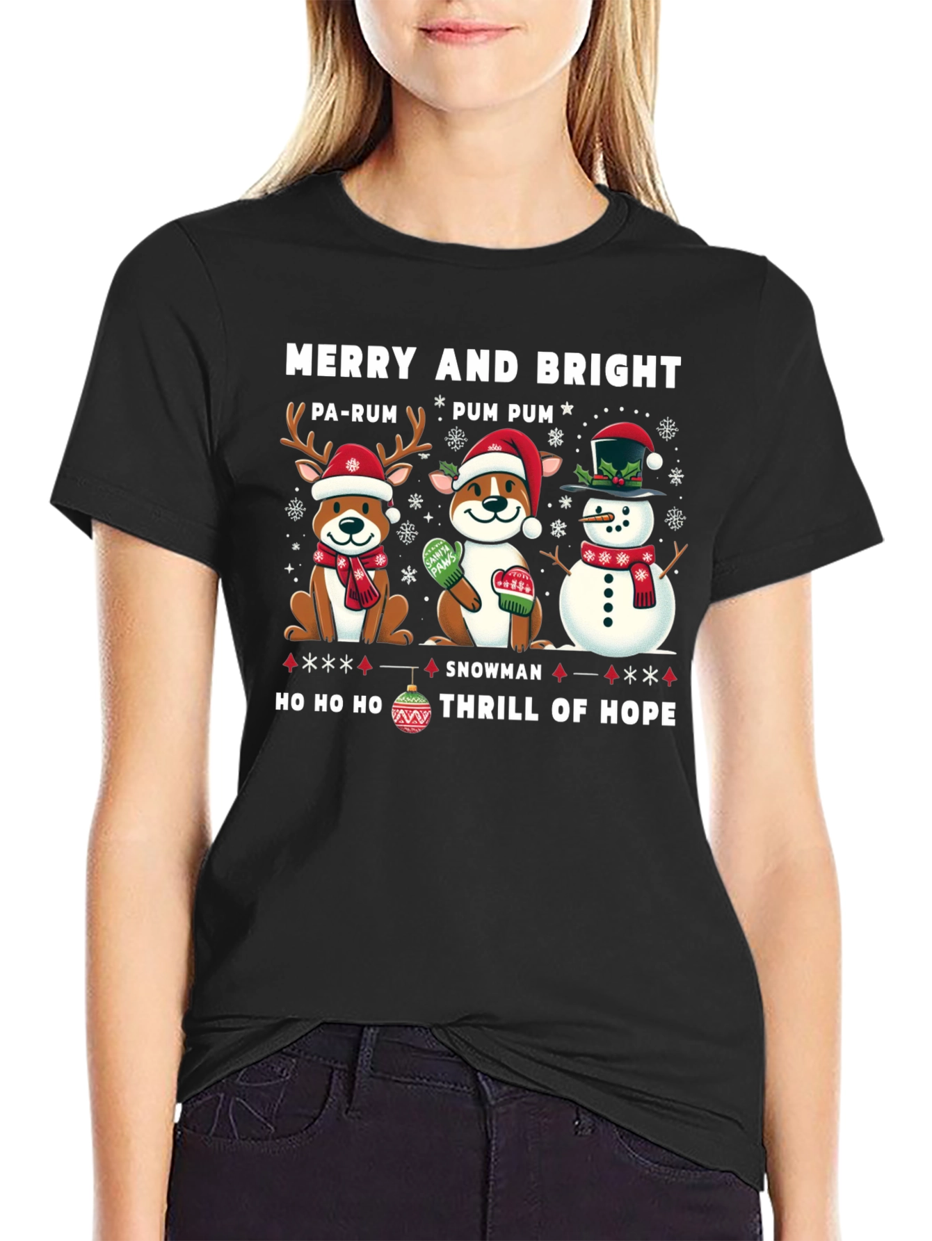 Merry & Bright Holiday Graphic Tee