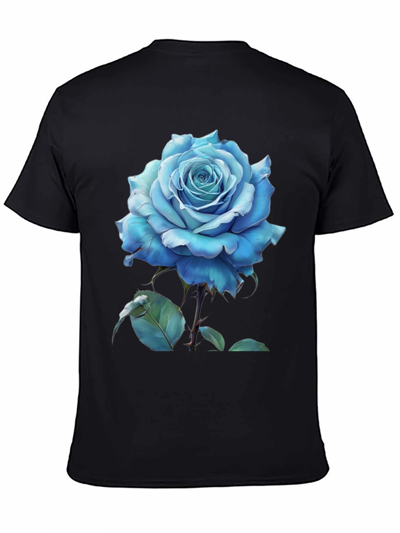 Blue Rose Graphic Tee - Stylish Mens T-Shirt