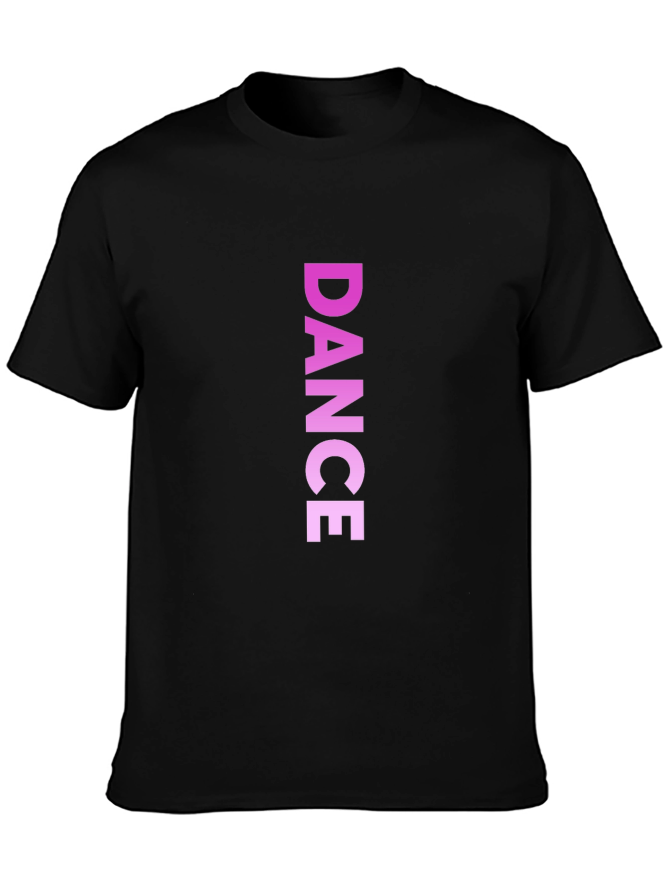DANCE Vertical Print Black T-Shirt