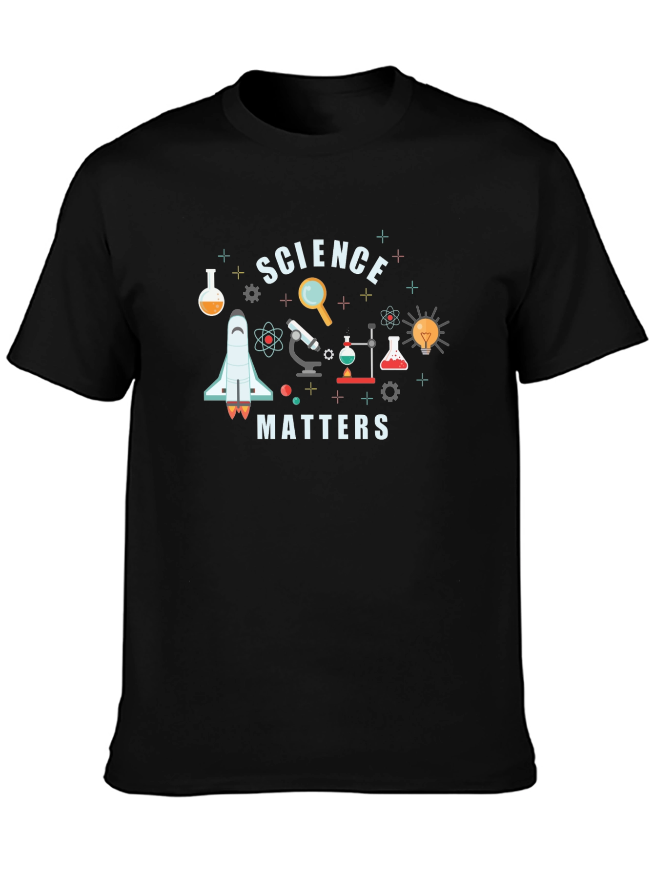 Science Matters Graphic Tee - Black Cotton Shirt