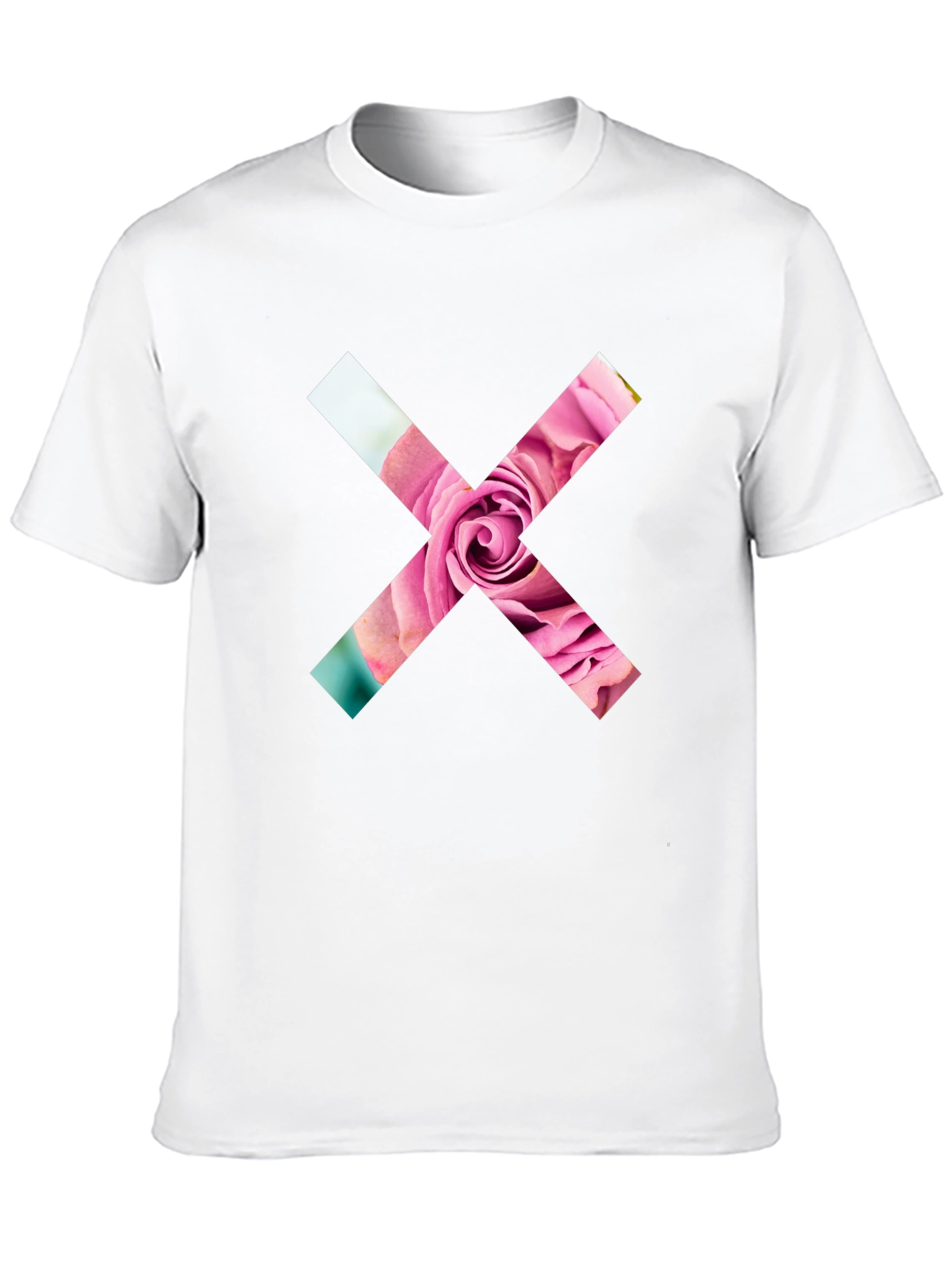 Floral Cross Graphic Tee - Modern Casual Style