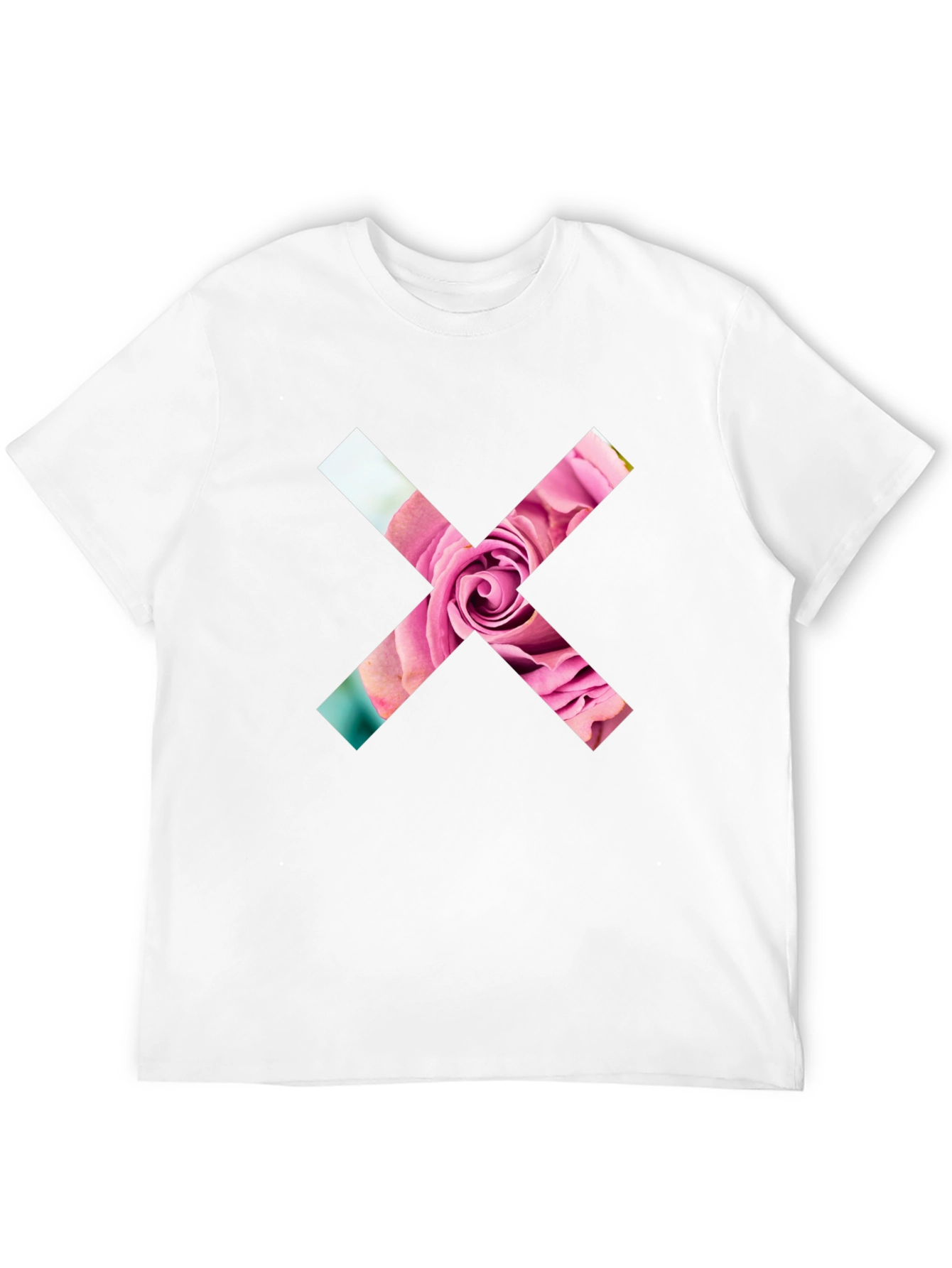 Floral Cross Graphic Tee - Modern Casual Style
