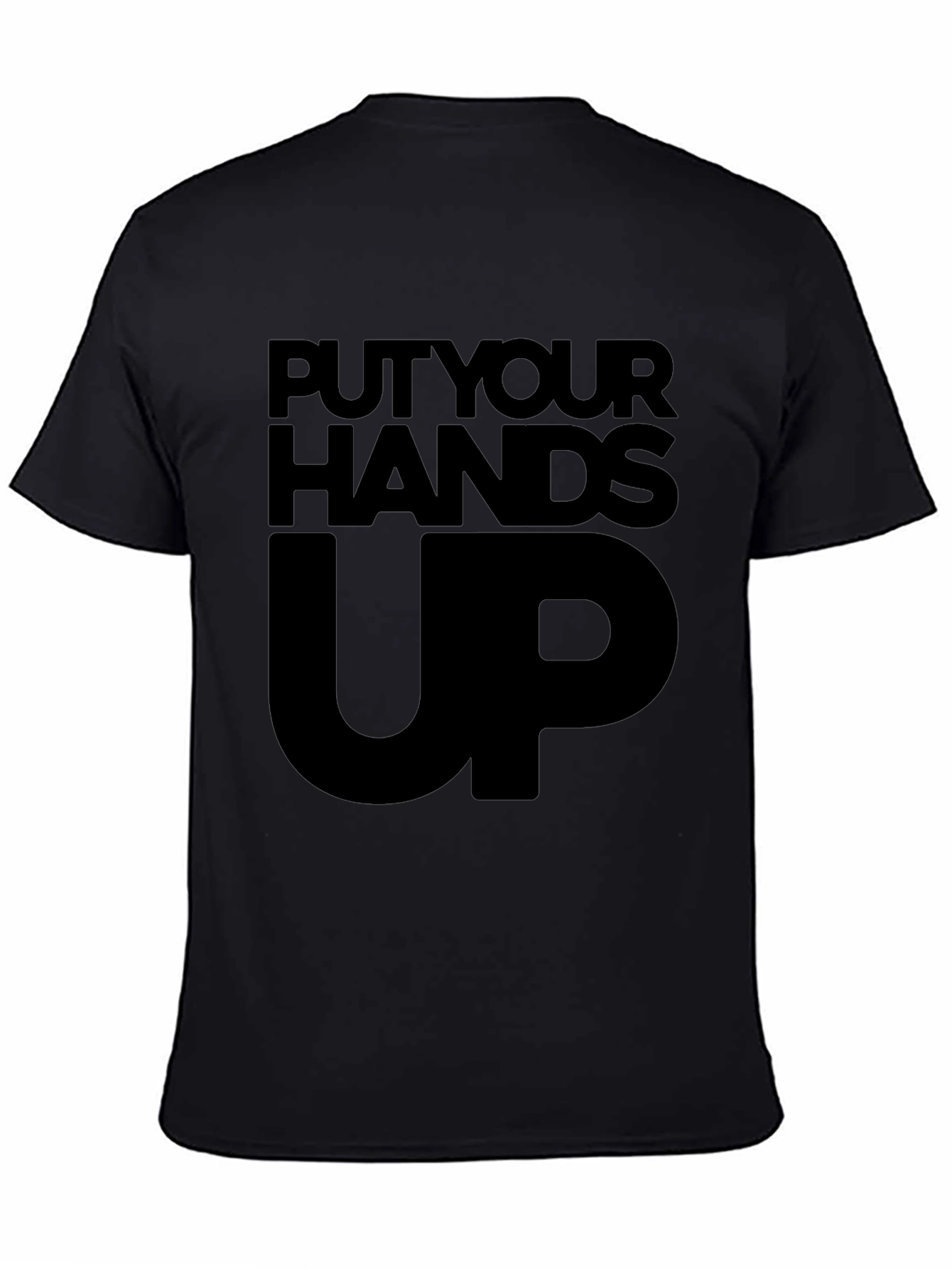 Put Your Hands Up Graphic Tee - Black