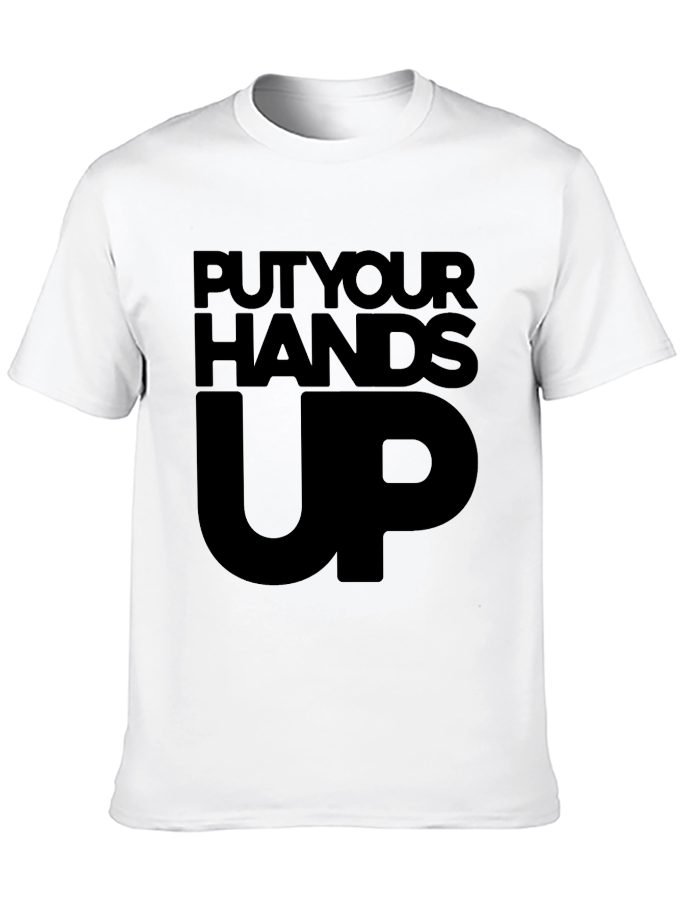 Put Your Hands Up Graphic Tee - Black