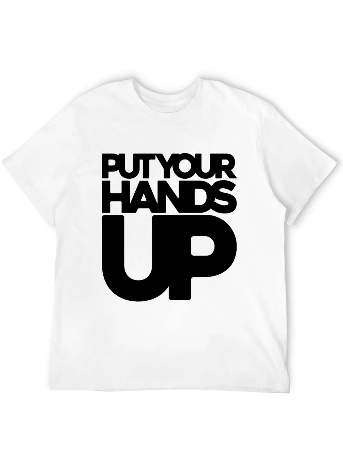 Put Your Hands Up Graphic Tee - Black