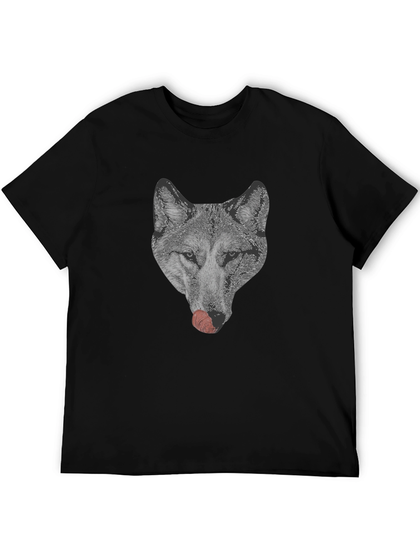 Wolf Graphic Tee - Black Short Sleeve Shirt