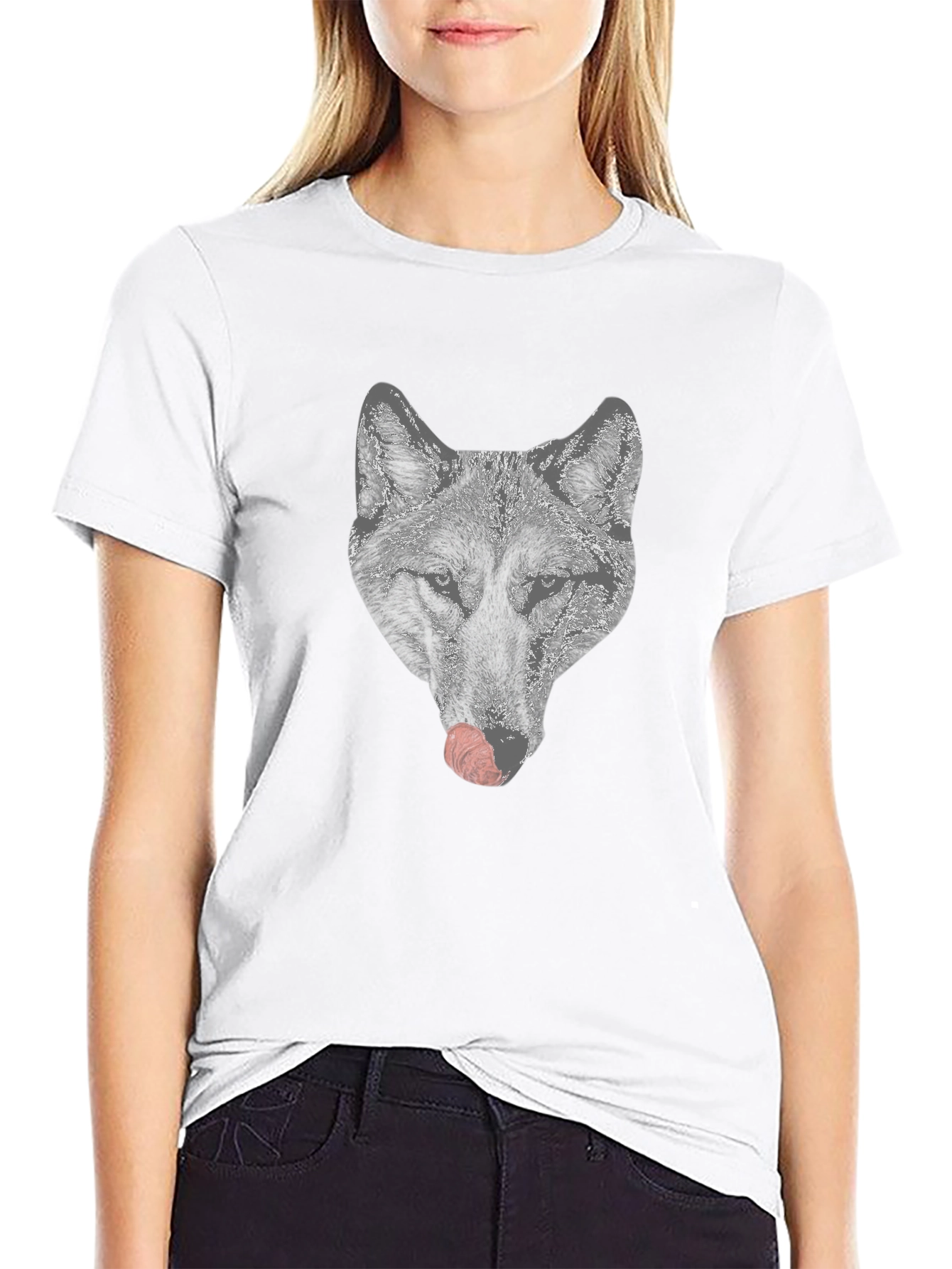 Wolf Graphic Tee - Black Short Sleeve Shirt