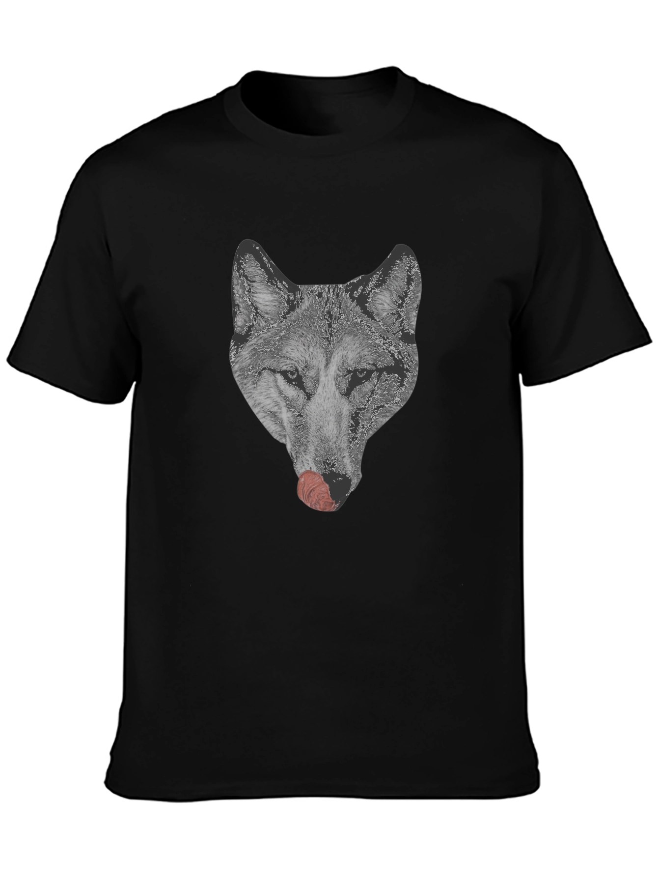 Wolf Graphic Tee - Black Short Sleeve Shirt