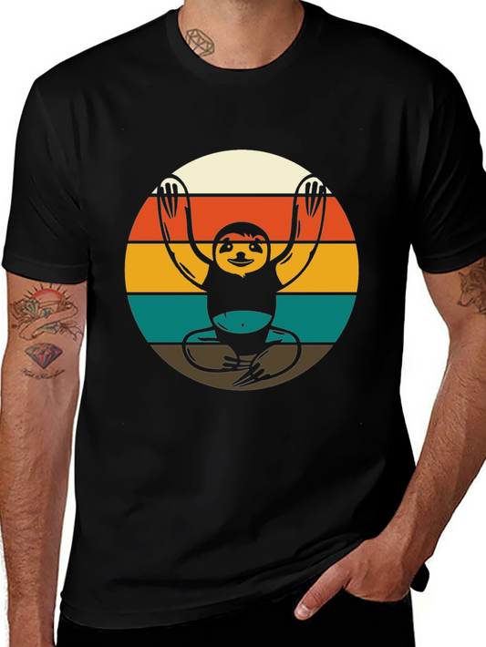 Yoga Sloth Retro Style T-Shirt
