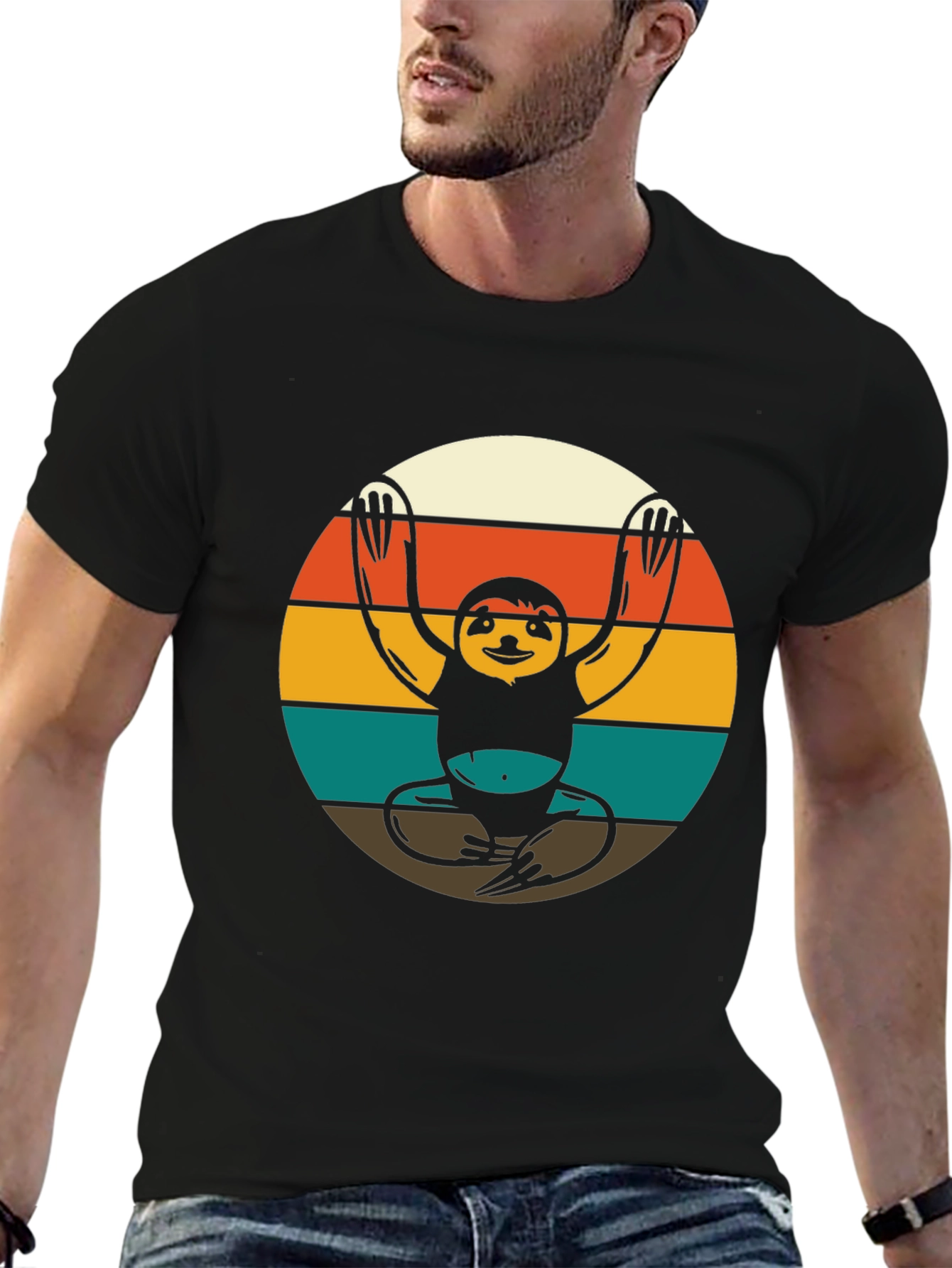 Yoga Sloth Retro Style T-Shirt