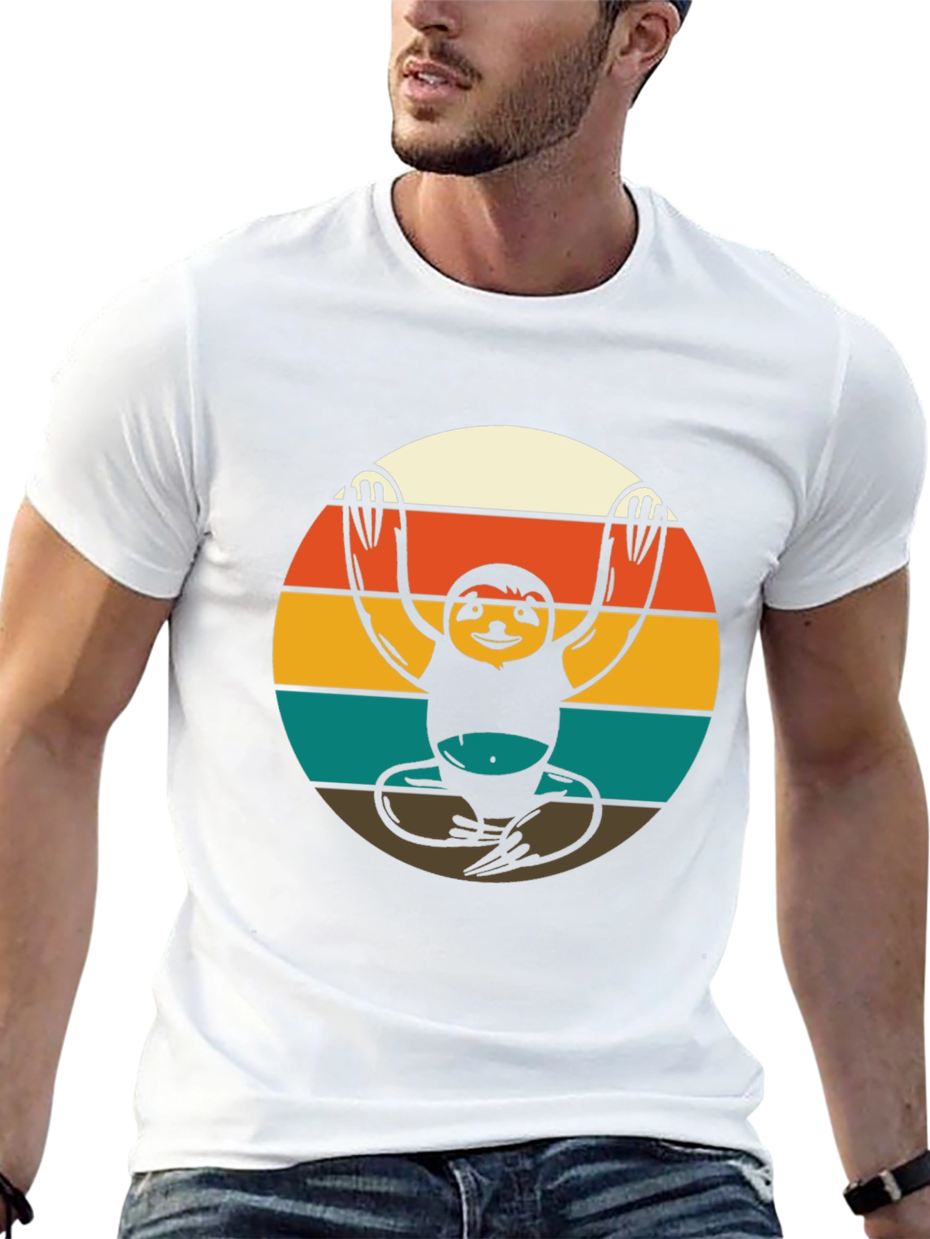 Yoga Sloth Retro Style T-Shirt
