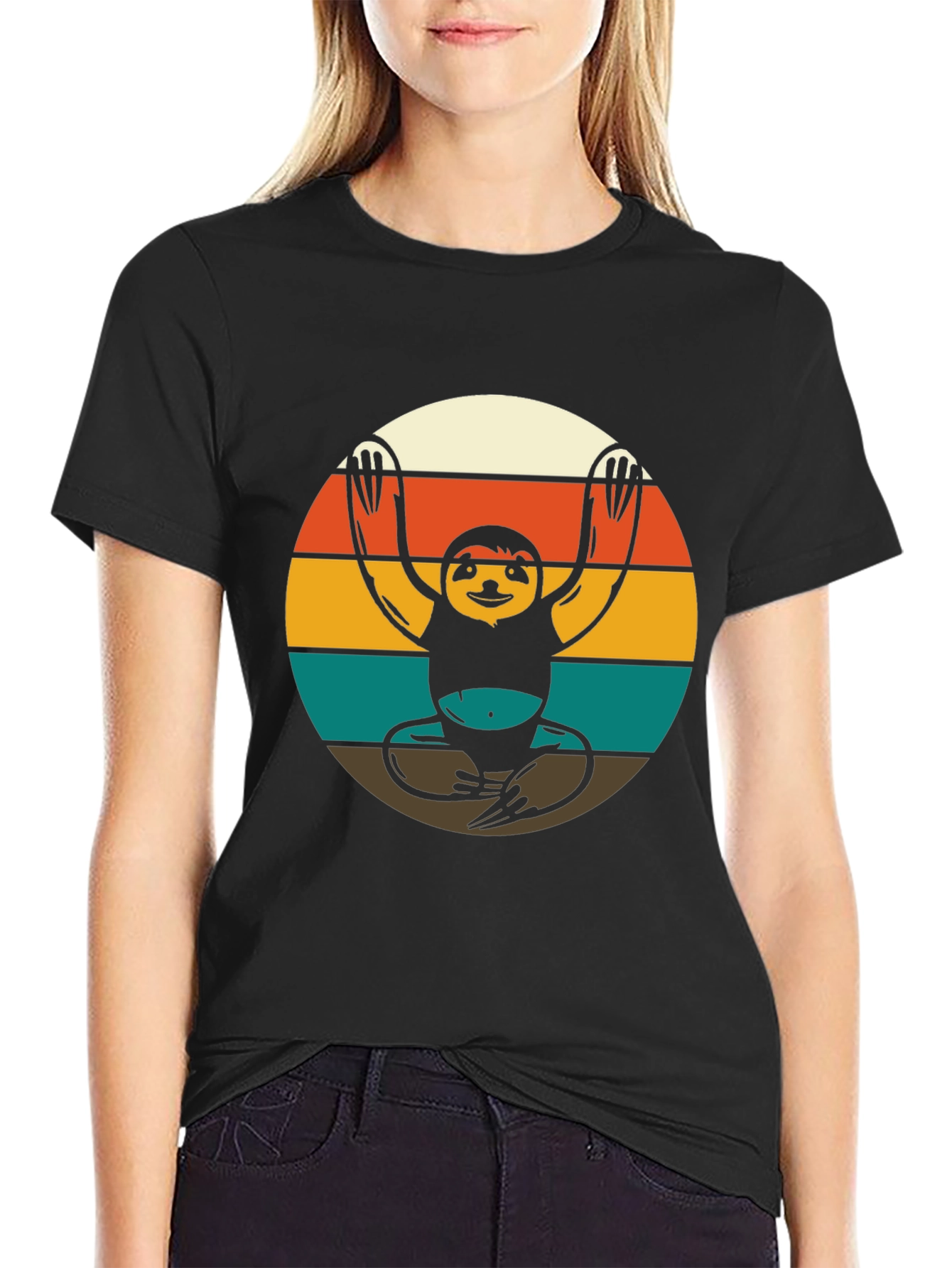 Yoga Sloth Retro Style T-Shirt