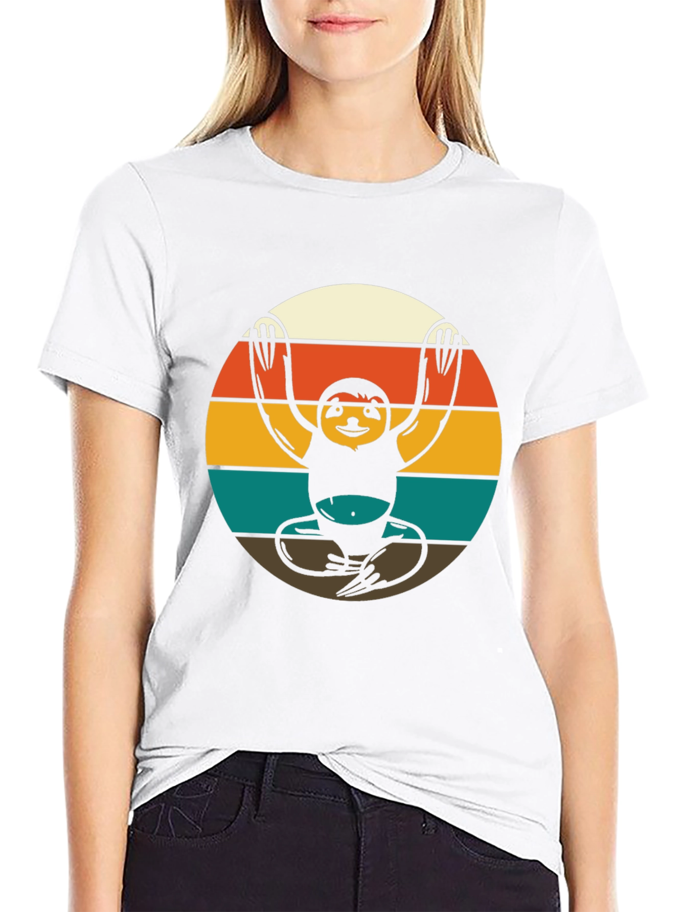 Yoga Sloth Retro Style T-Shirt